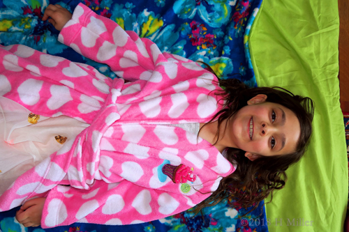 The Birthday Girl Is Ready For Her Girls Facial. The Birthday Girl Is Ready For Her Girls Facial.