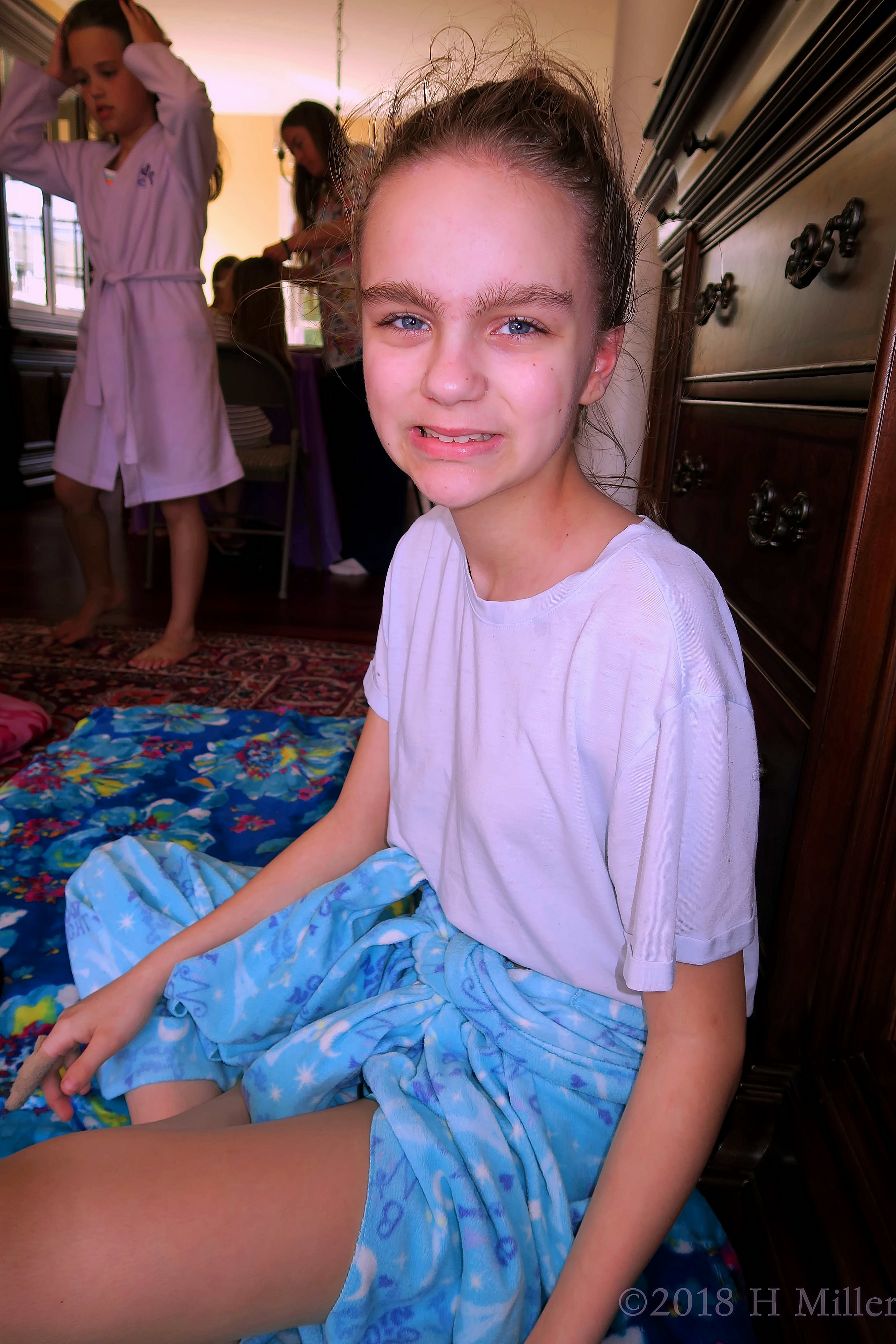 She Looks Relaxed After Her Girls Facial. She Looks Relaxed After Her Girls Facial.