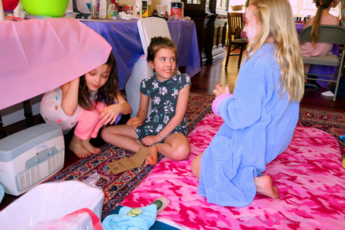 Hanging Out Under The Nail Spa Table At The Kids Spa. Hanging Out Under The Nail Spa Table At The Kids Spa.