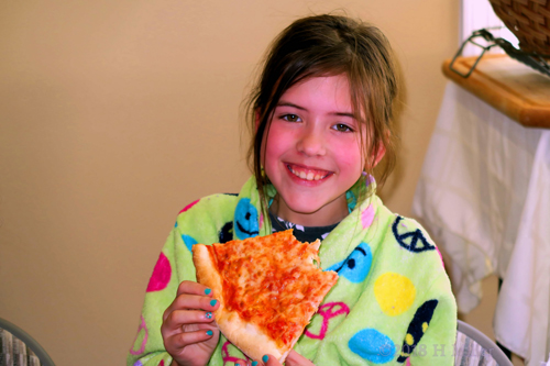 She's Enjoying Her Pizza! She's Enjoying Her Pizza!