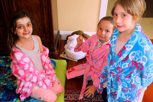 Smiling And Chilling During The Birthday Girl's Kids Facial! Smiling And Chilling During The Birthday Girl's Kids Facial!