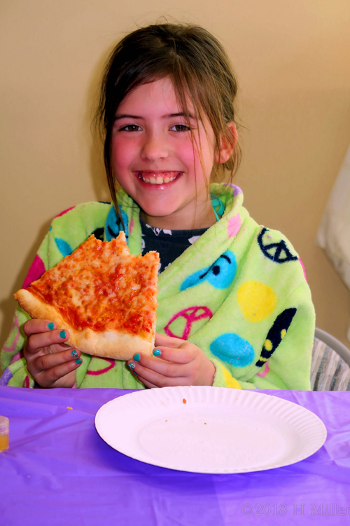Smiling During Pizza At The Girls Spa! Smiling During Pizza At The Girls Spa!