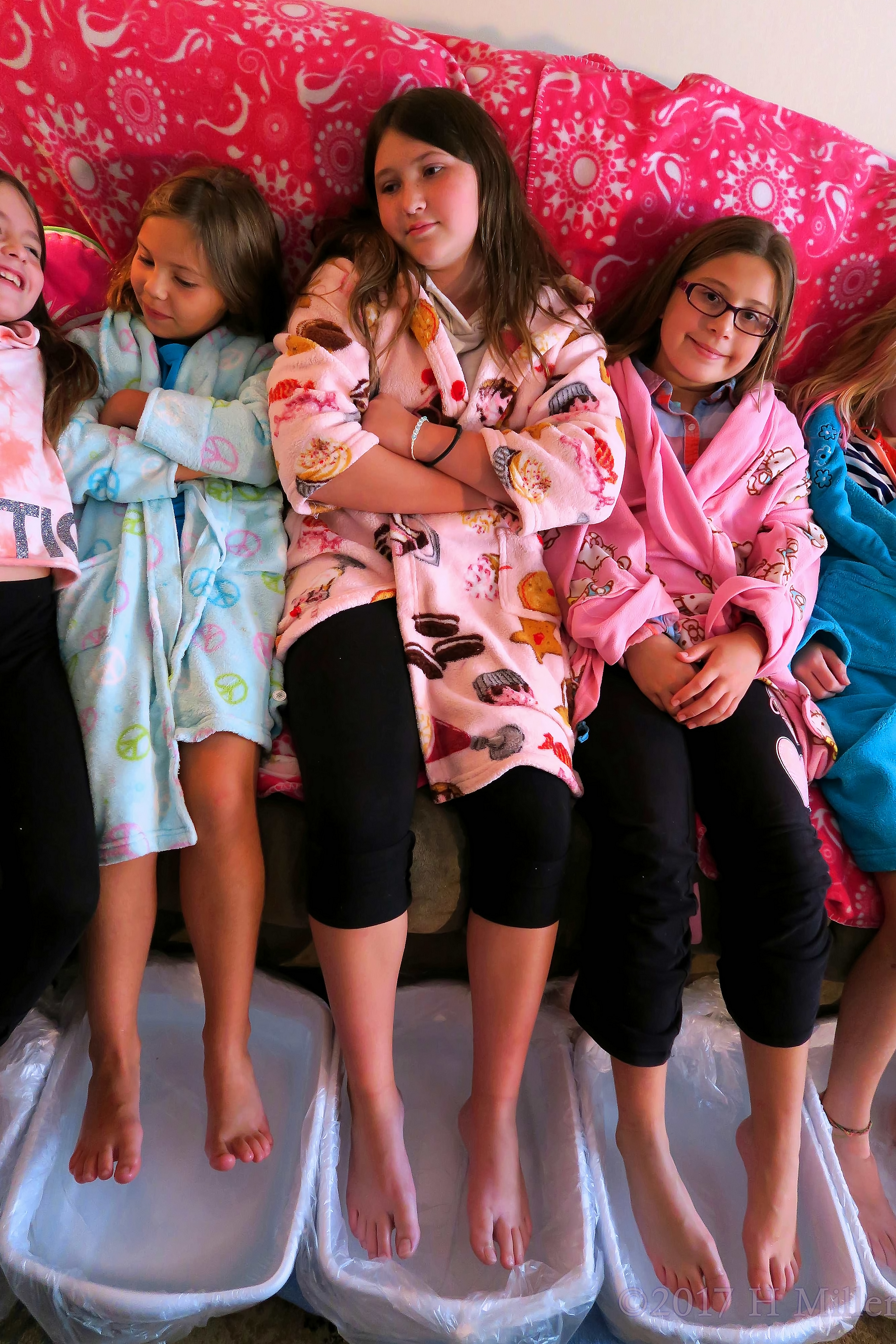 Chatting And Having A Great Time During Kids Pedicure Footbaths. Chatting And Having A Great Time During Kids Pedicure Footbaths.