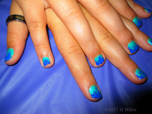 Gorgeous Nails On Nails Ombre Effect Manicure For Girls