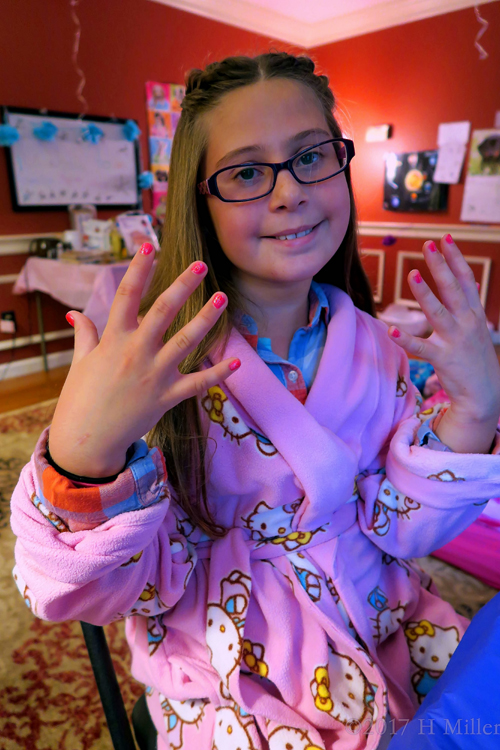 Showing Off Her New Manicure Showing Off Her New Manicure