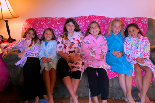 The Group Is Having Fun At Ava's Kids Spa Party! The Group Is Having Fun At Ava's Kids Spa Party!