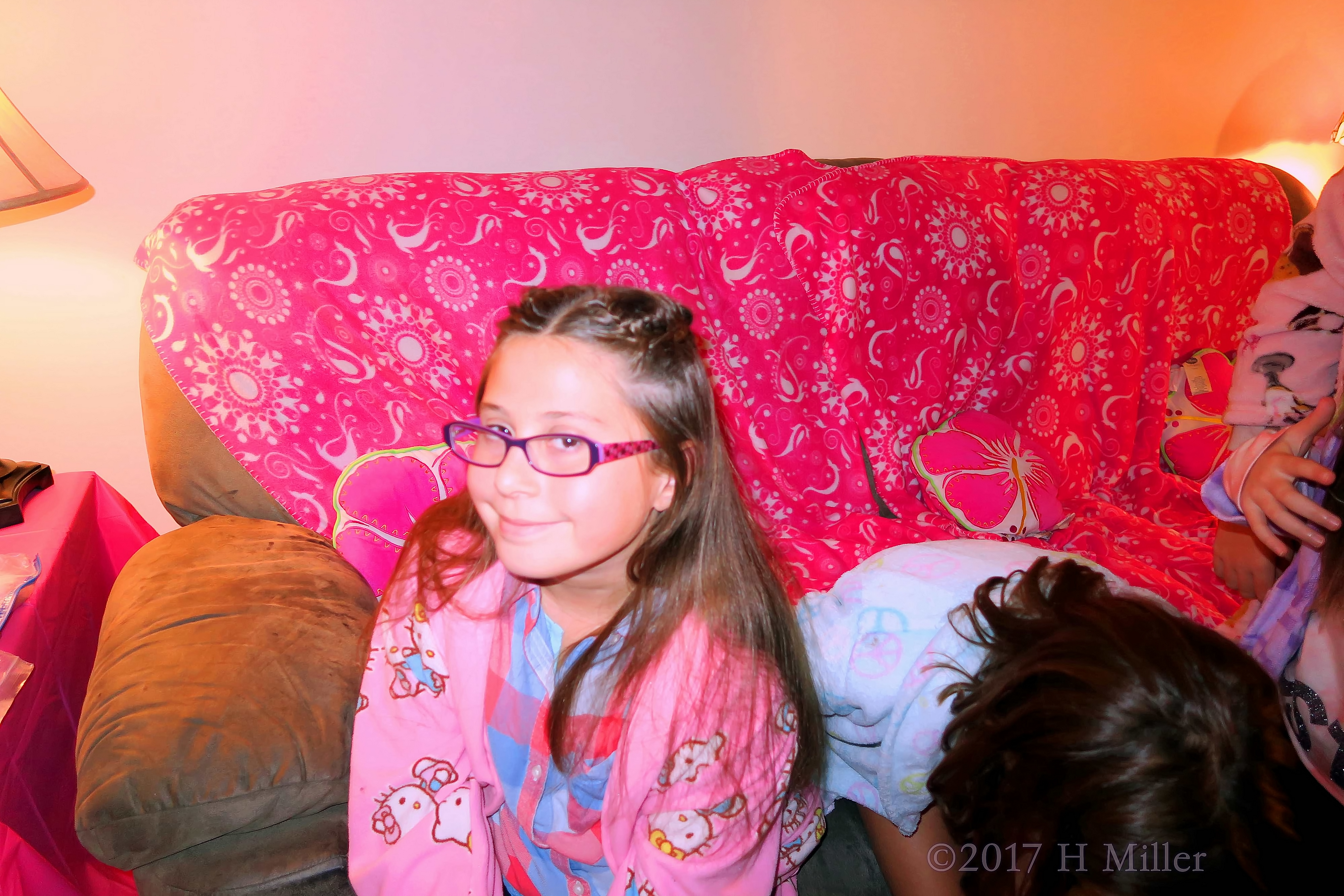 Chic Kids Hairstyle And Fun At The Party For Girls. Chic Kids Hairstyle And Fun At The Party For Girls.