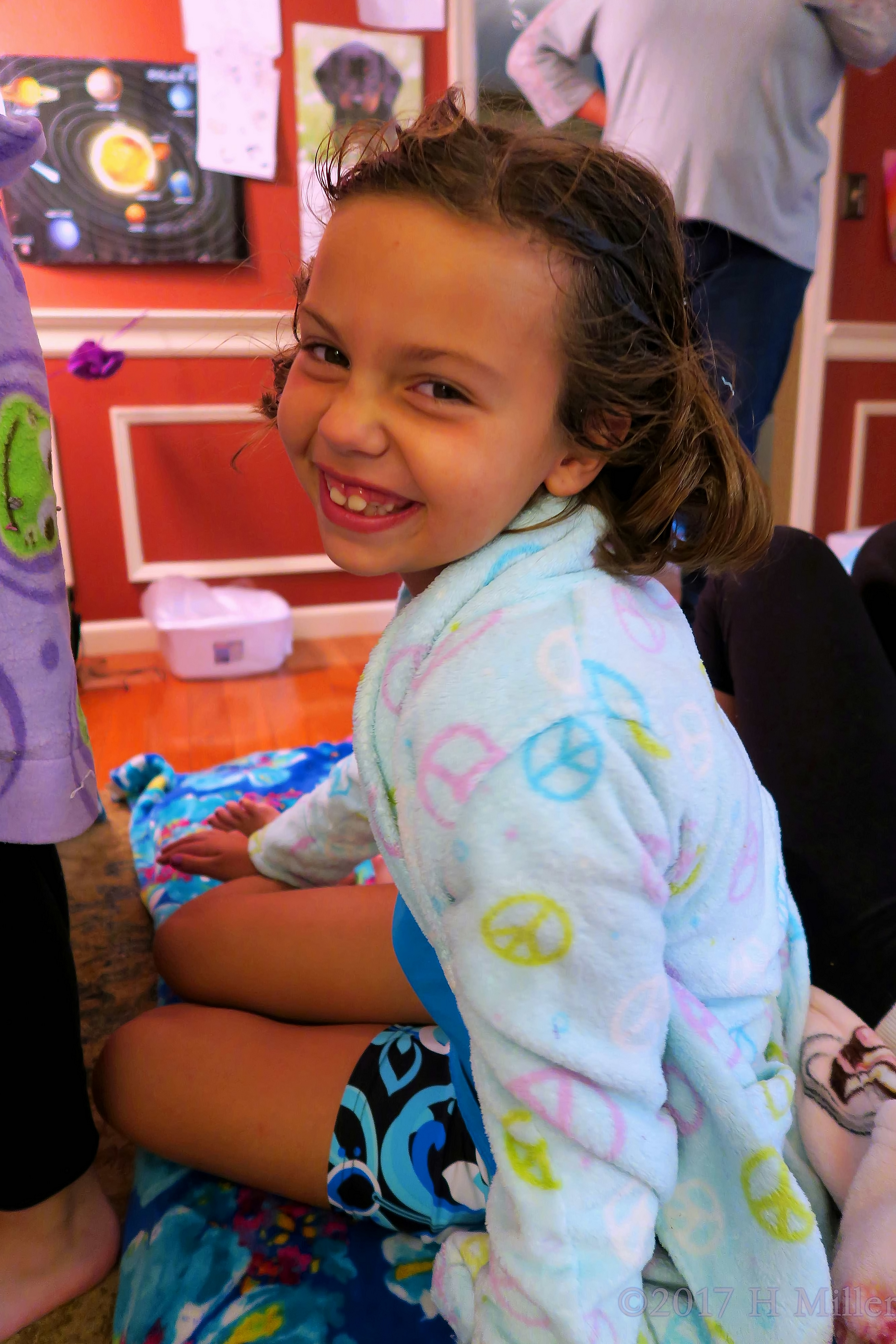 Having A Blast After Her Kids Facial. Having A Blast After Her Kids Facial.