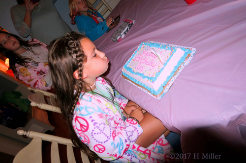 Ava Blowing Out The Candles On Her Birthday Cake!