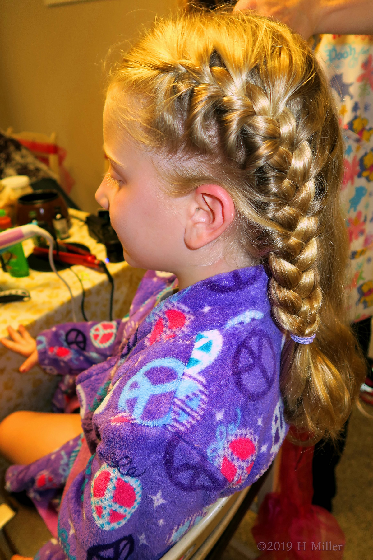 French Braided Pigtails From The Side 