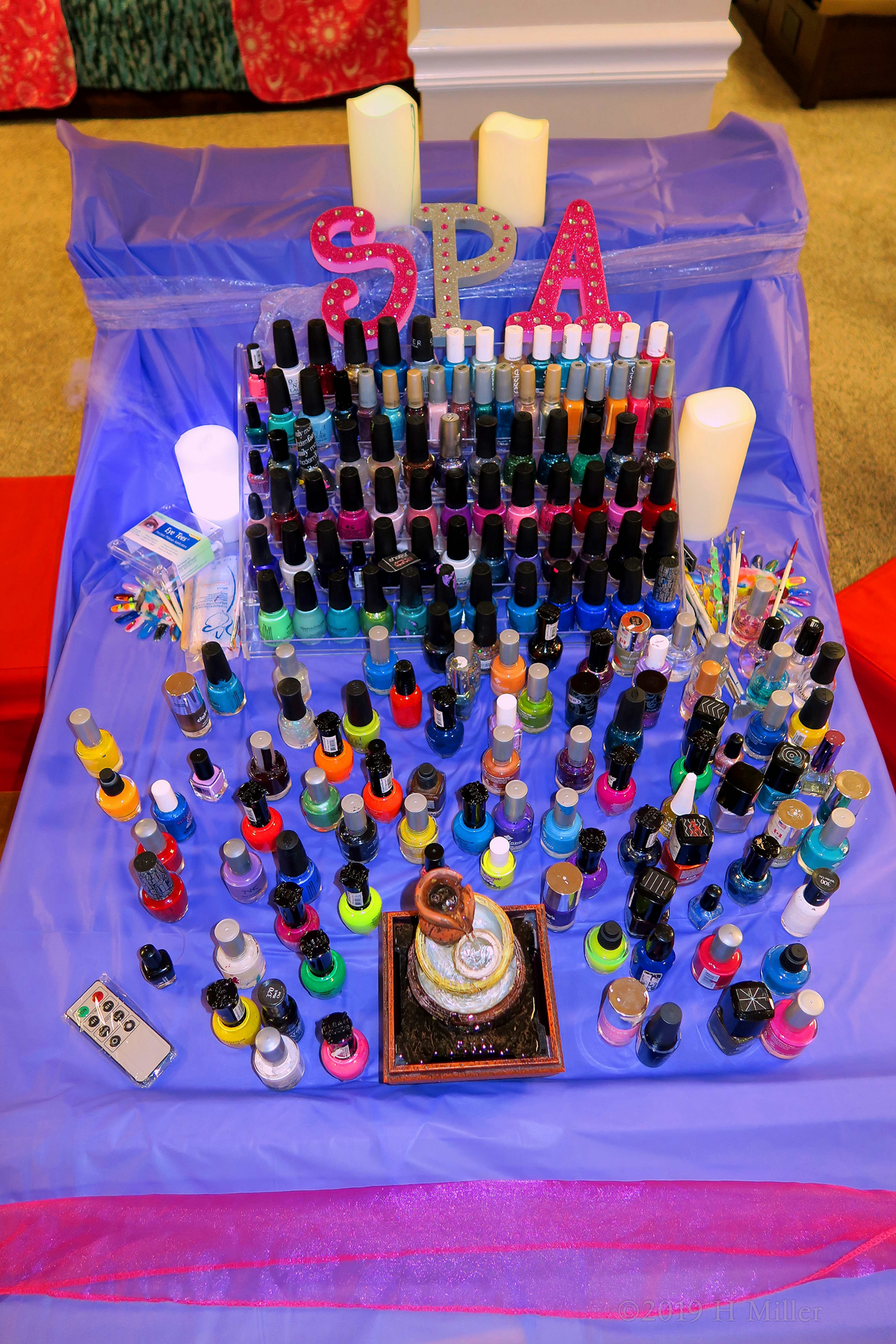 Nail Polish Setup For Kids Manicures At The Party 