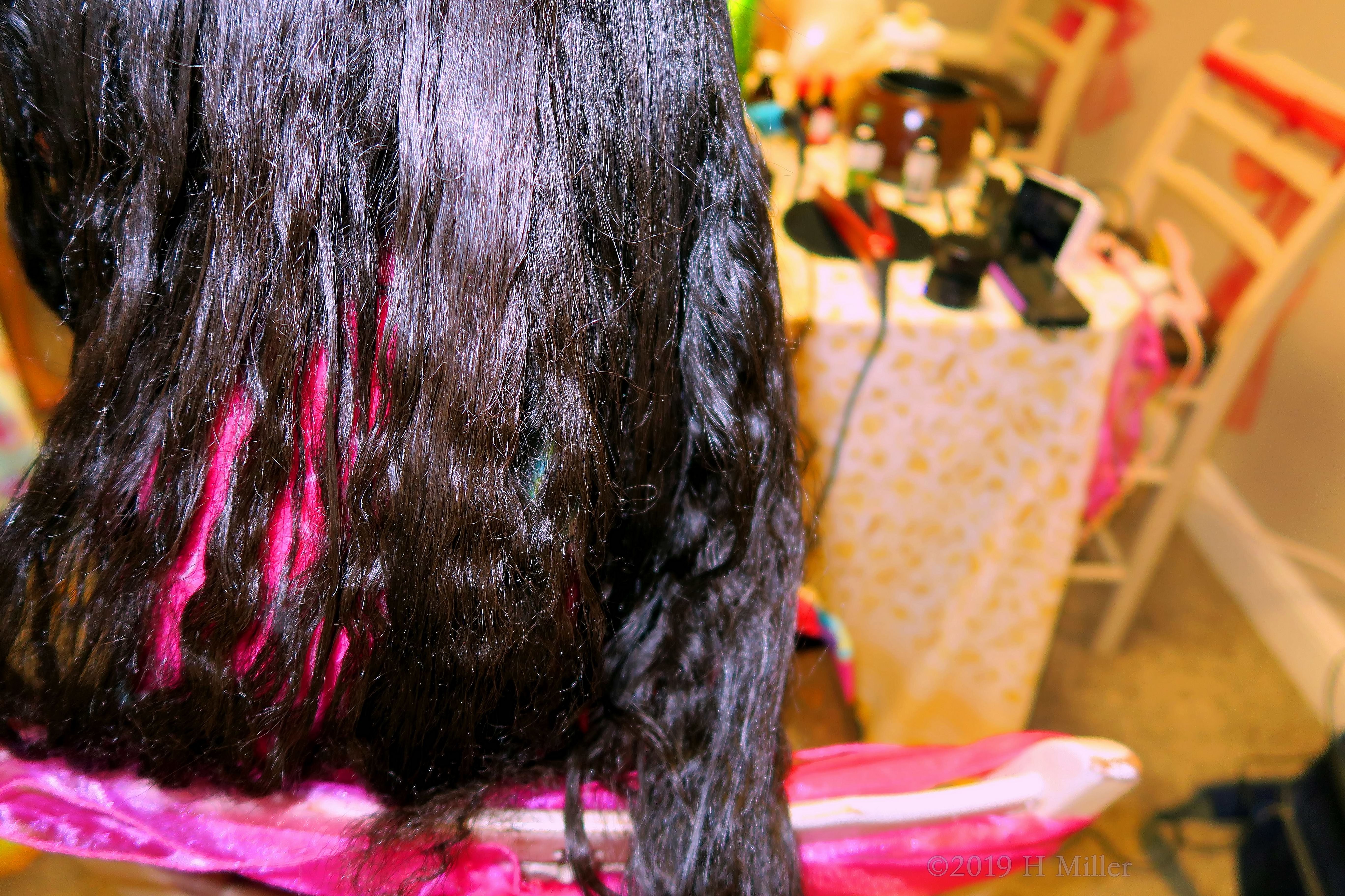 Close Up Of Straightened Girls Hairstyle Close Up Of Straightened Girls Hairstyle