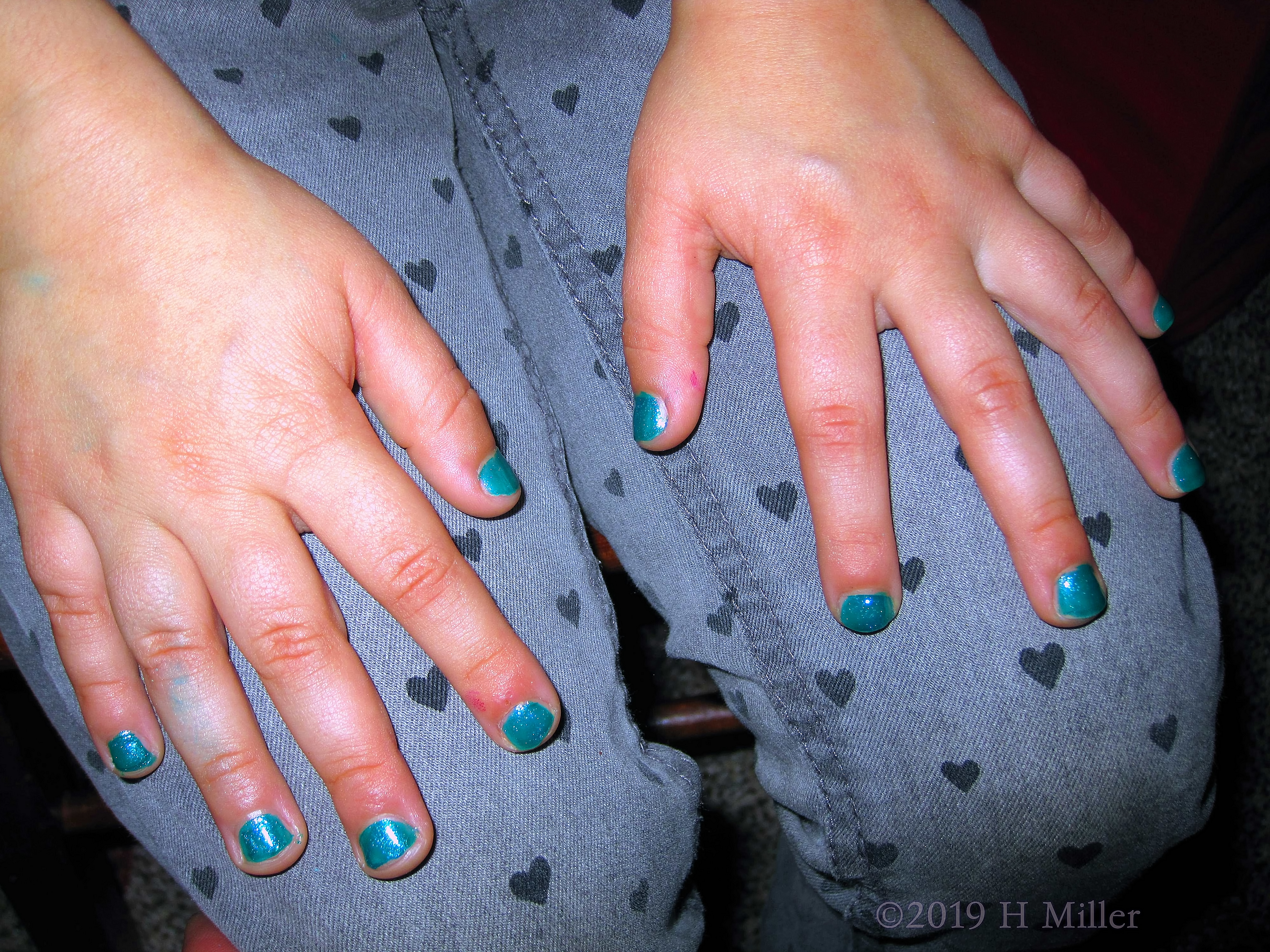 Teal Girls Mani! Teal Girls Mani!
