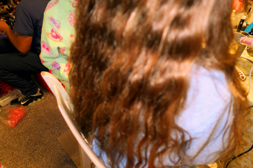 Wavy Girls Hairstyle At The Spa Party Wavy Girls Hairstyle At The Spa Party