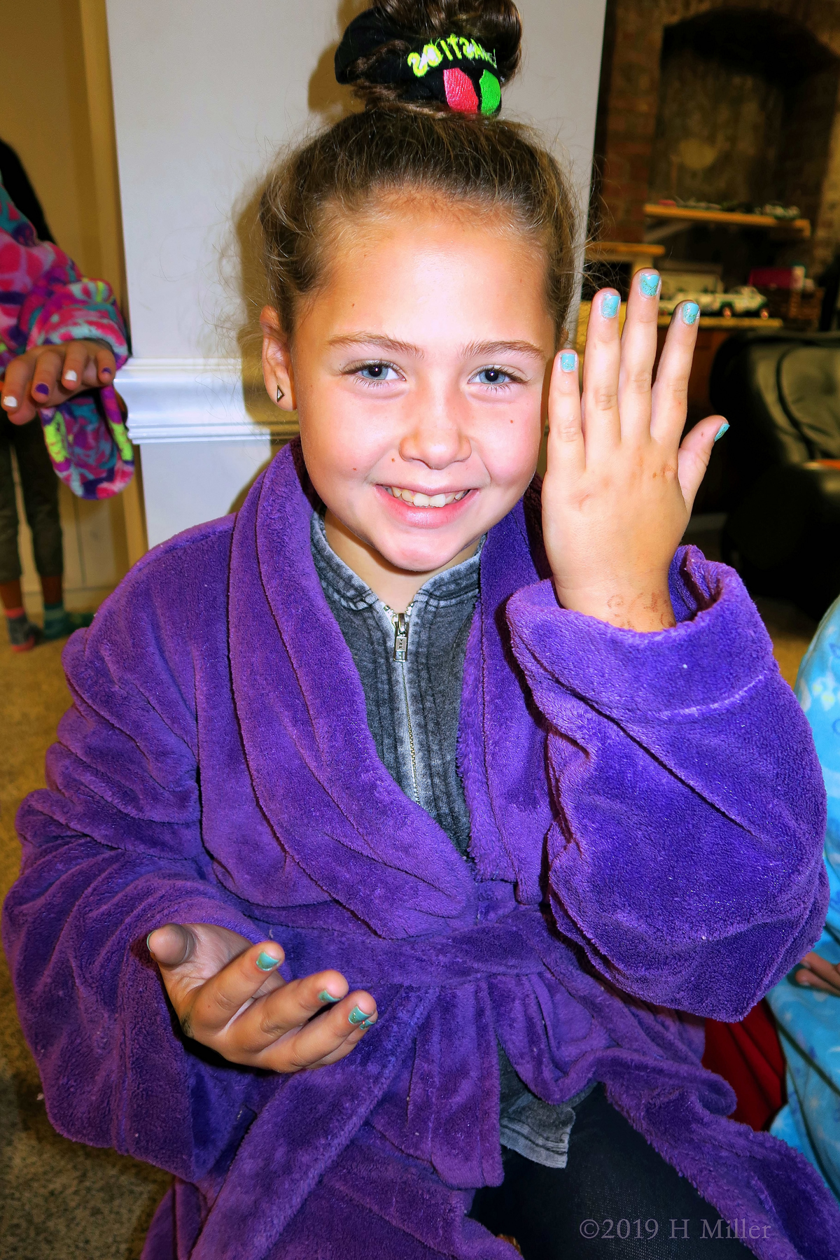 Brilliant Blue Polish For Kids Mani!