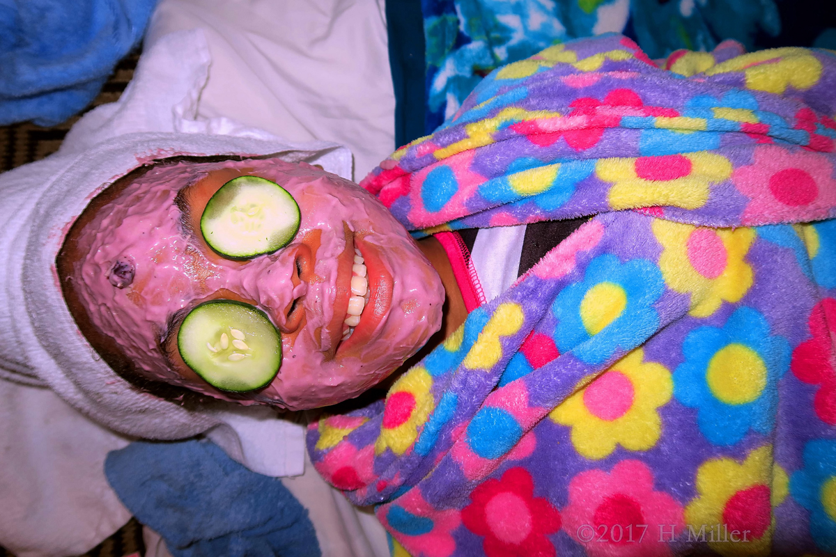 Kids Facials With Cukes On The Eyes Always Inspire Big Smiles! 