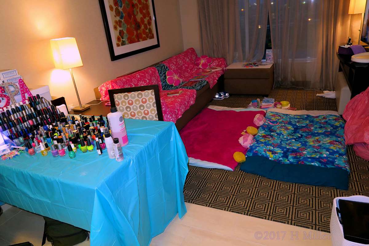 The Girls Spa Is Set Up And Ready For Spa Treatments!