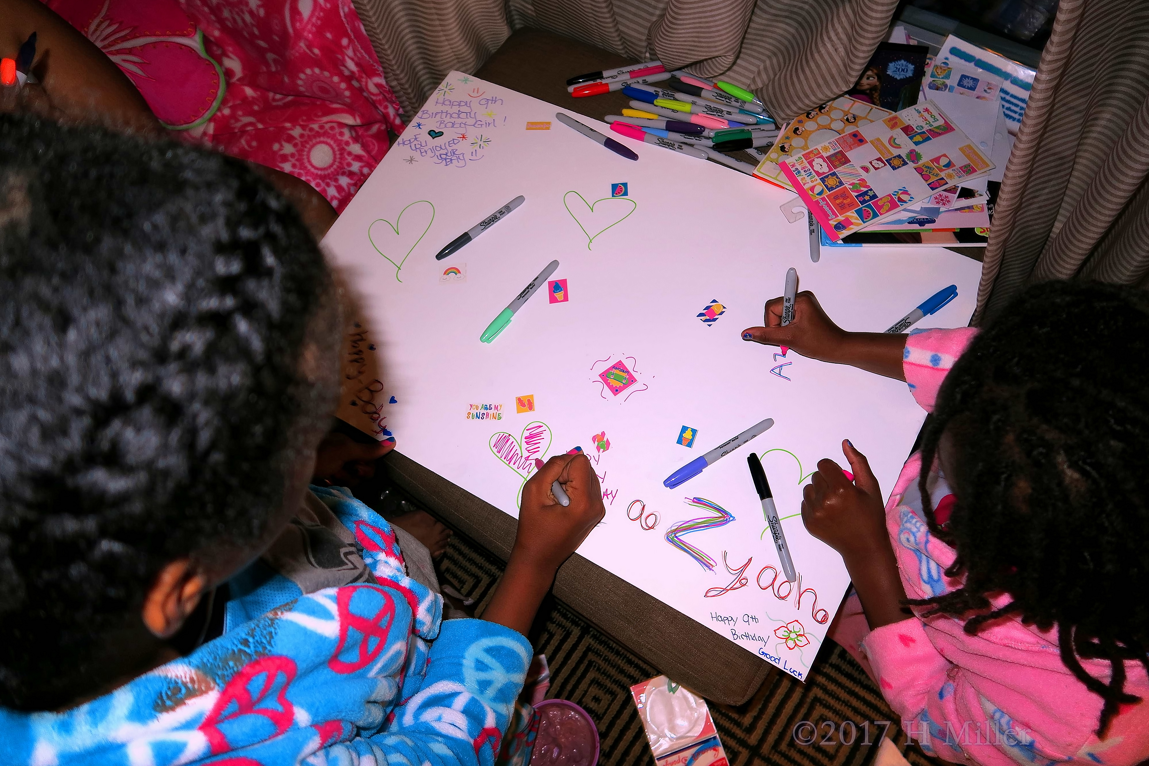 Everyone Is Working Together on The Spa Birthday Card! 4 Everyone Is Working Together on The Spa Birthday Card! 4