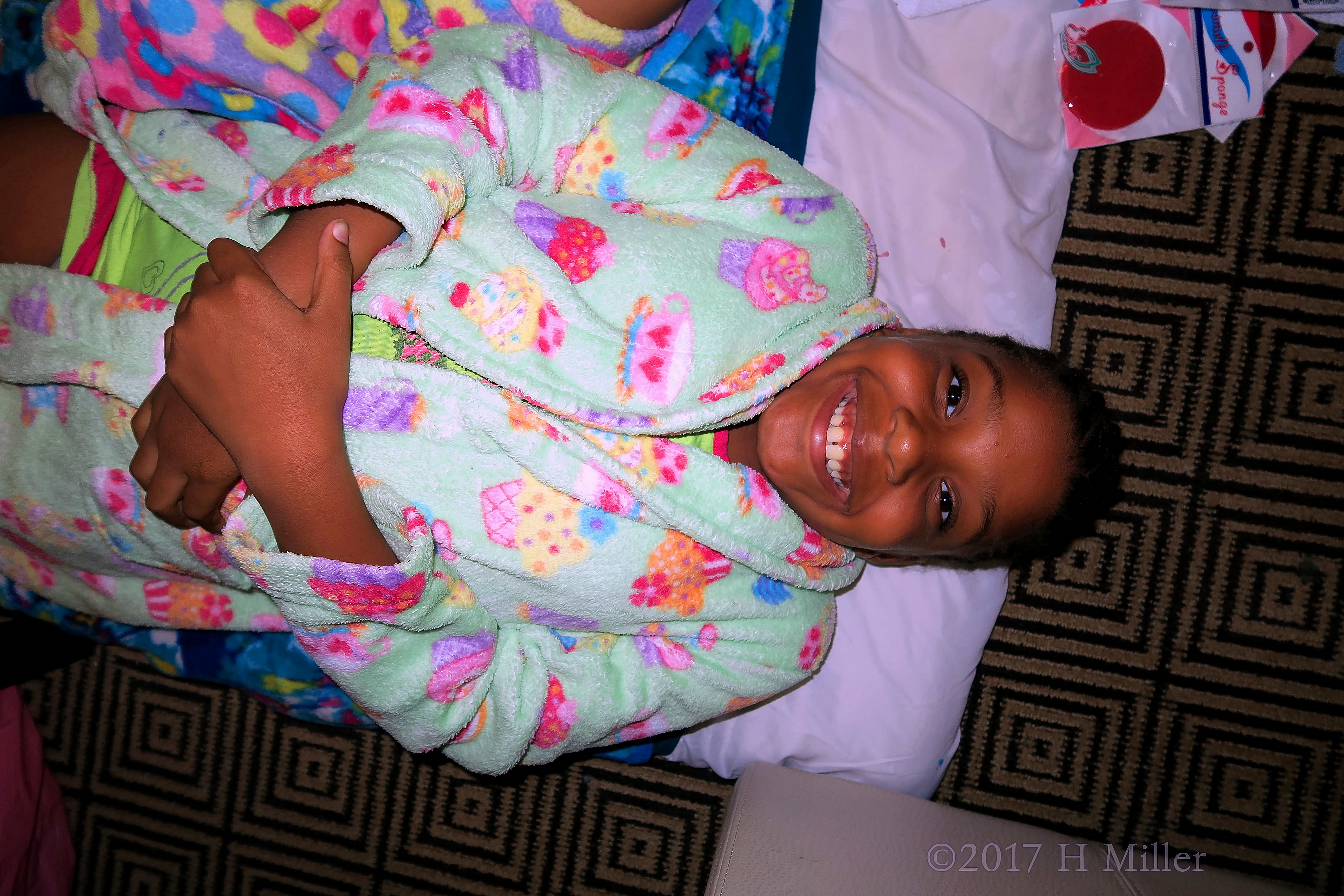 Smiling Big Before Her Kids Facial! Smiling Big Before Her Kids Facial!