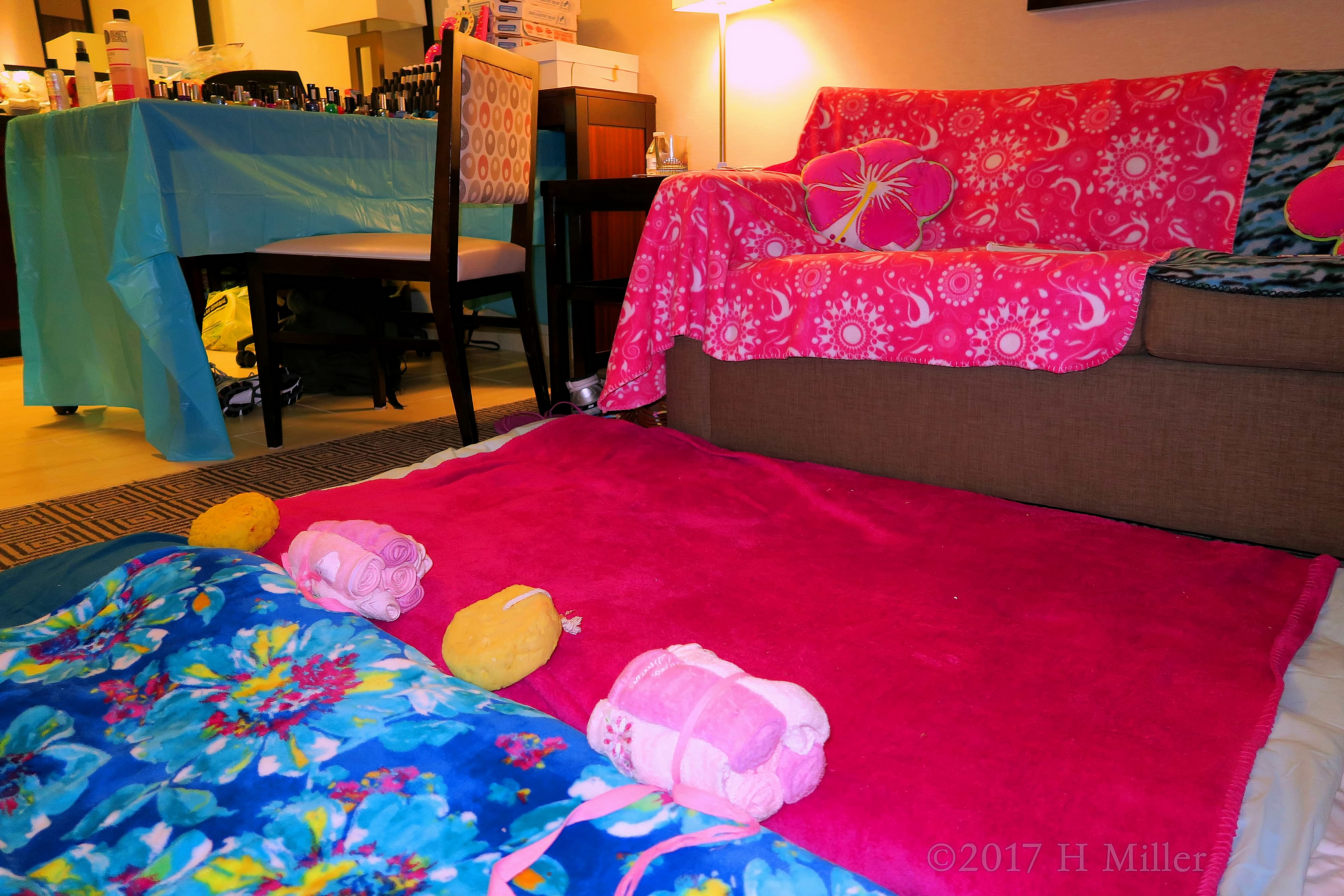 The Girls Spa Treatment Area Set Up And Ready For Spa Treatments! The Girls Spa Treatment Area Set Up And Ready For Spa Treatments!