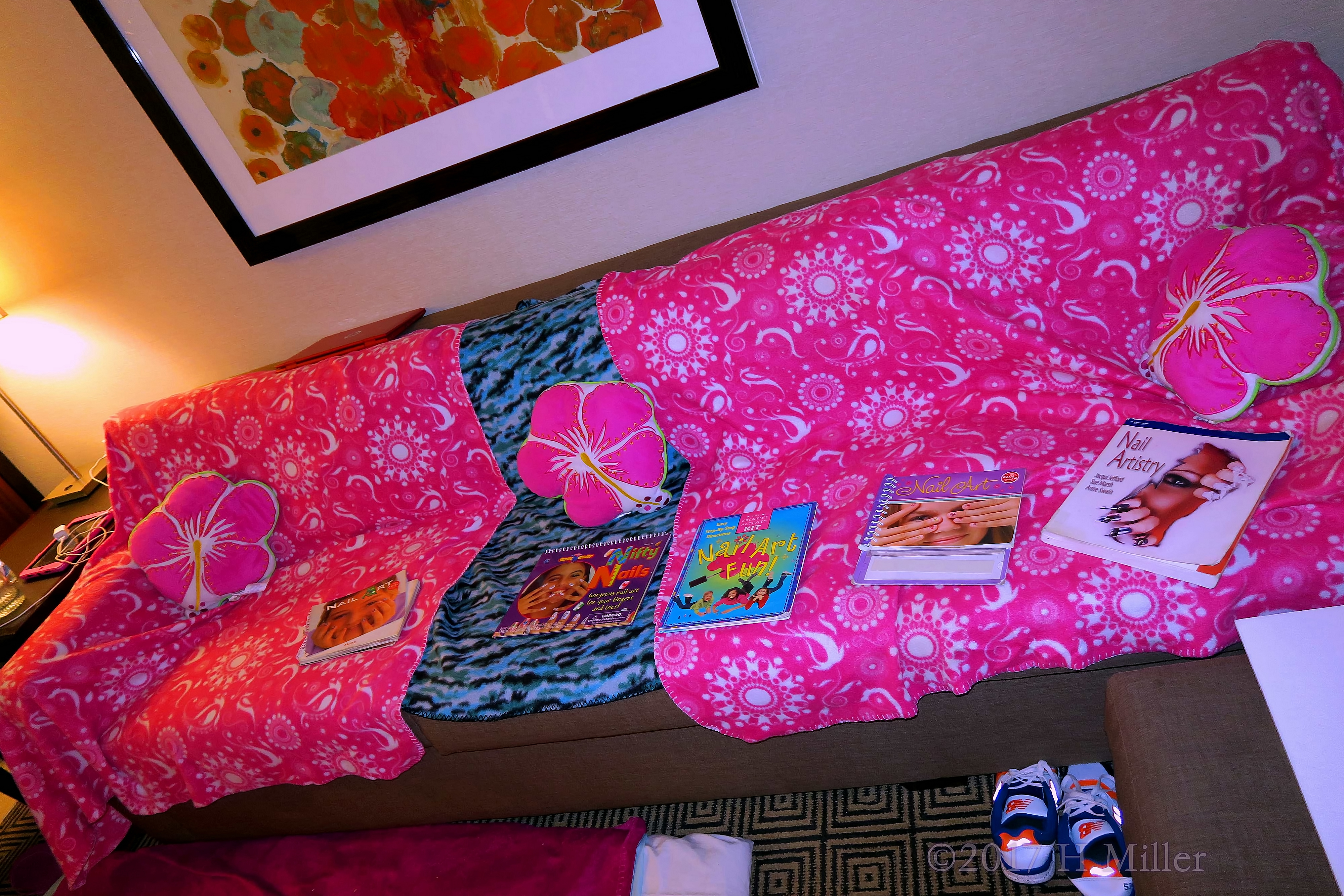 The Nail Art Books On The Girls Spa Couch. The Nail Art Books On The Girls Spa Couch.