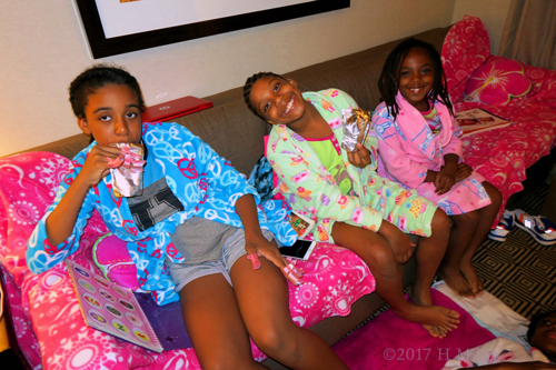 Chilling And Smiling On The Kids Spa Couch. Chilling And Smiling On The Kids Spa Couch.