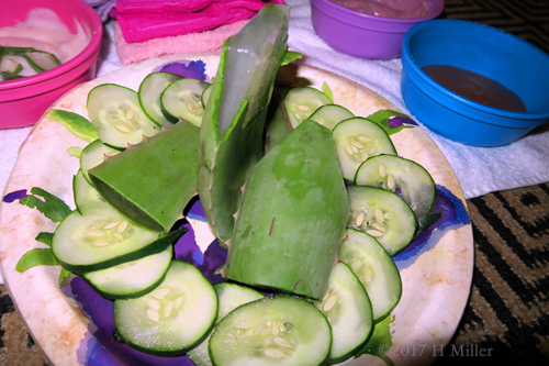The Cukes And Aloe For The Girls Facials.