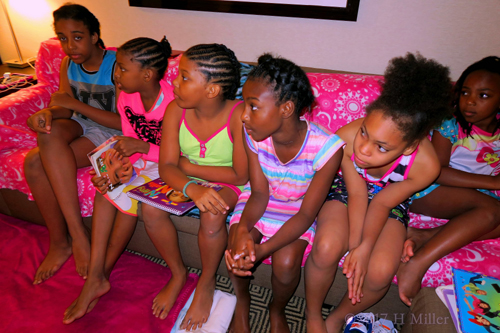 The Girls Are Listening To Us Explain All The Activities And Crafts They Can Do. The Girls Are Listening To Us Explain All The Activities And Crafts They Can Do.