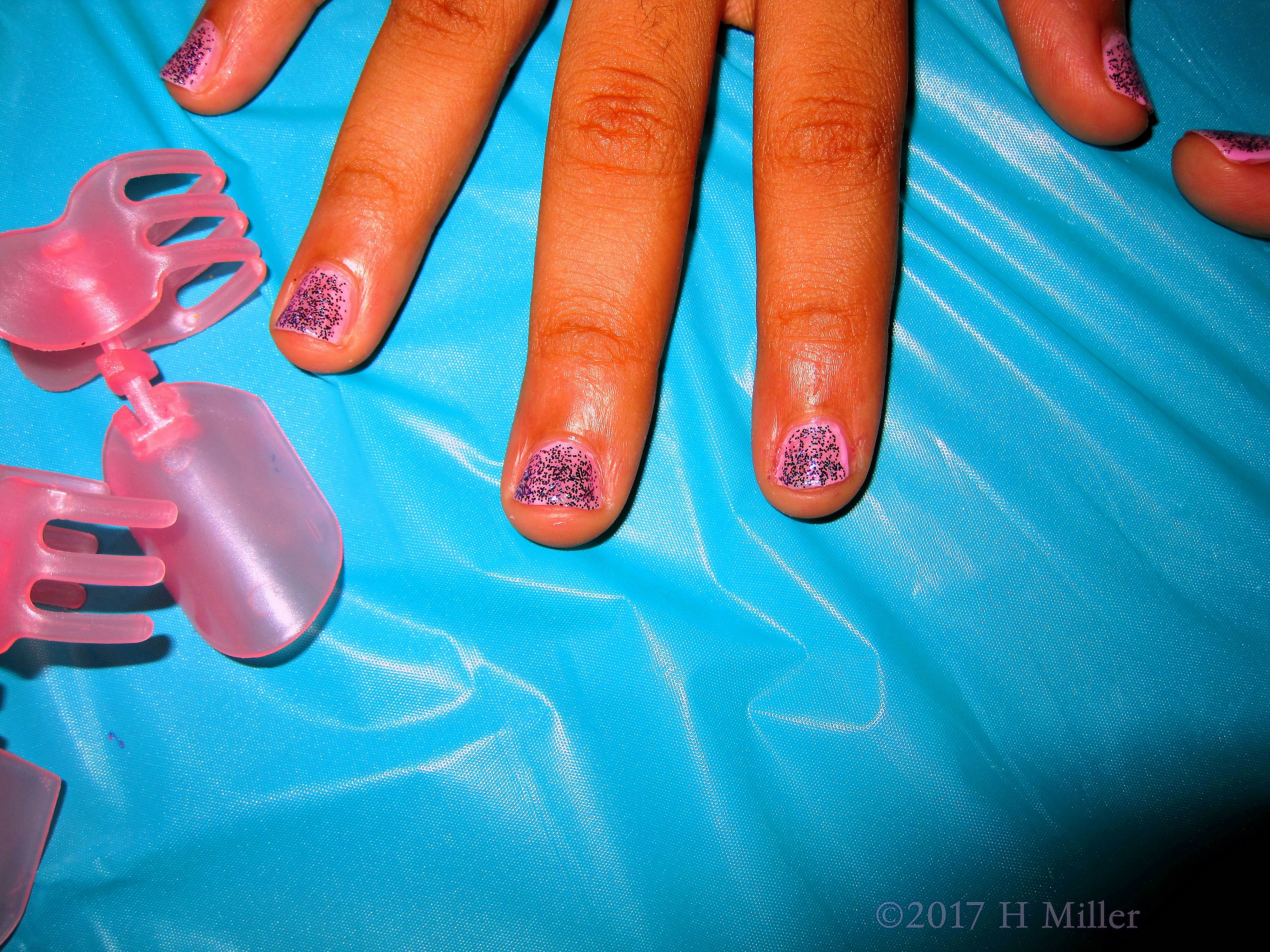Another View Of The Girls Mini Mani. 