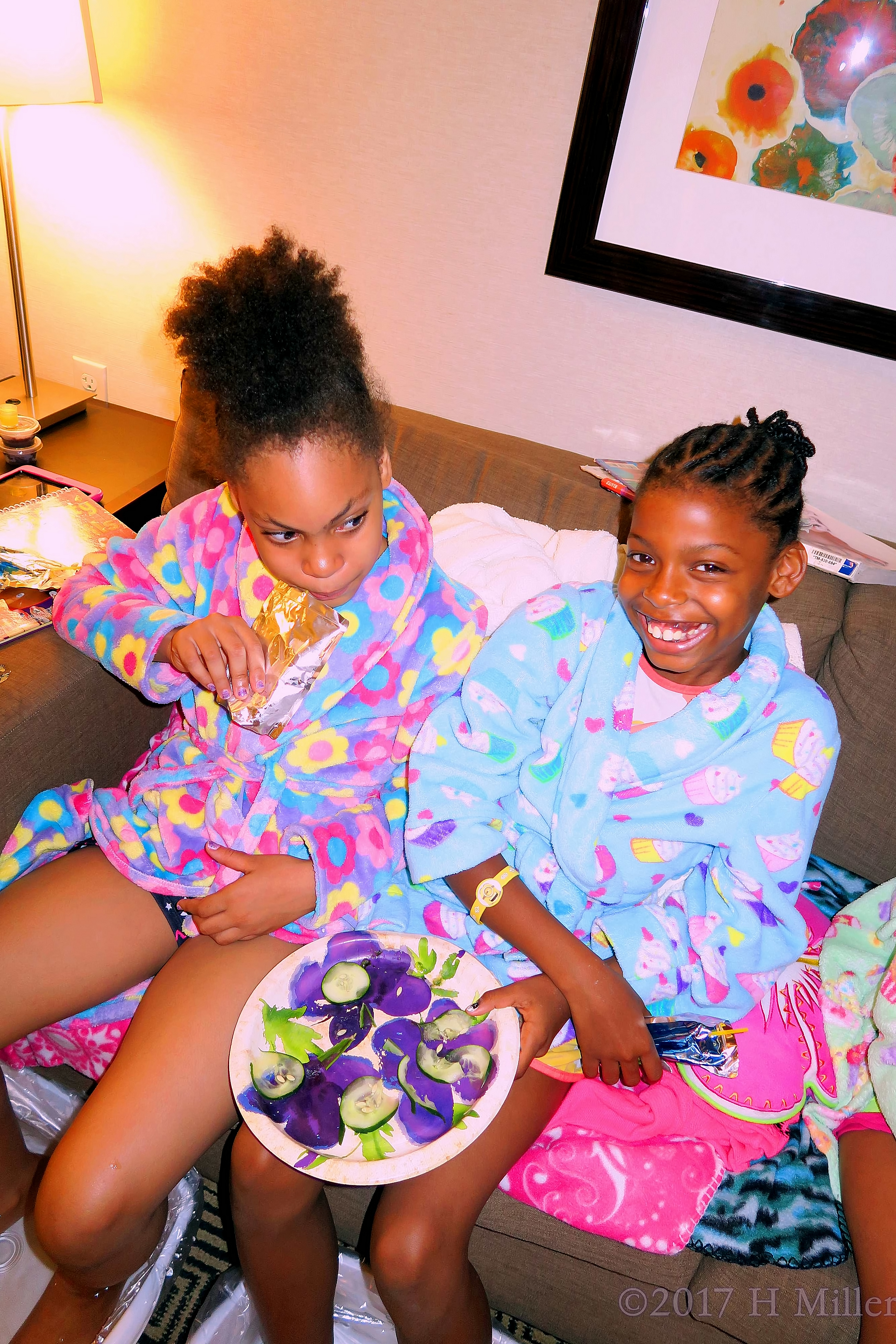 Big Smiles While Holding The Kids Facial Ingredients Plate. Big Smiles While Holding The Kids Facial Ingredients Plate.