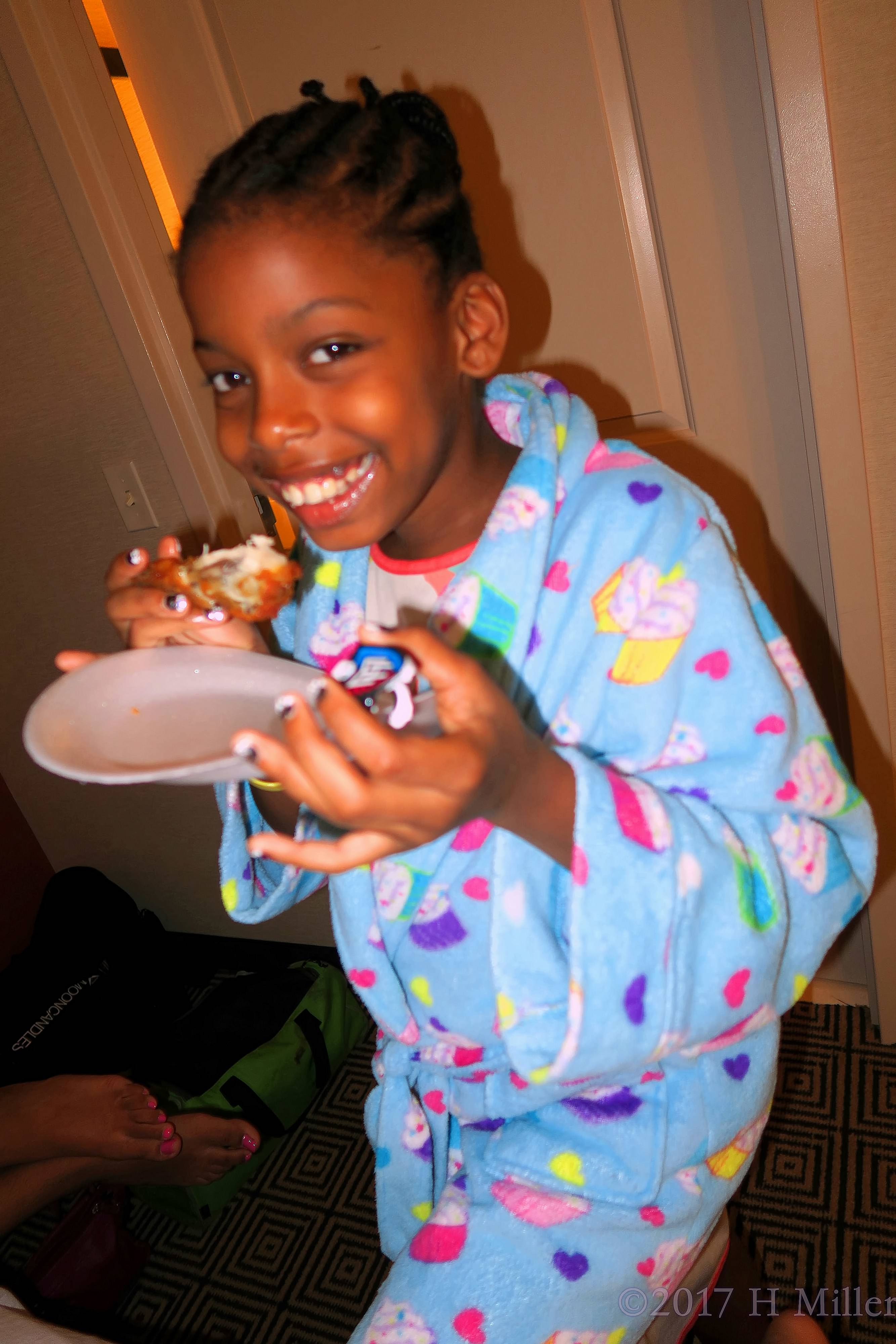 Smiling While Enjoying Her Birthday Cupcake At The Spa! 