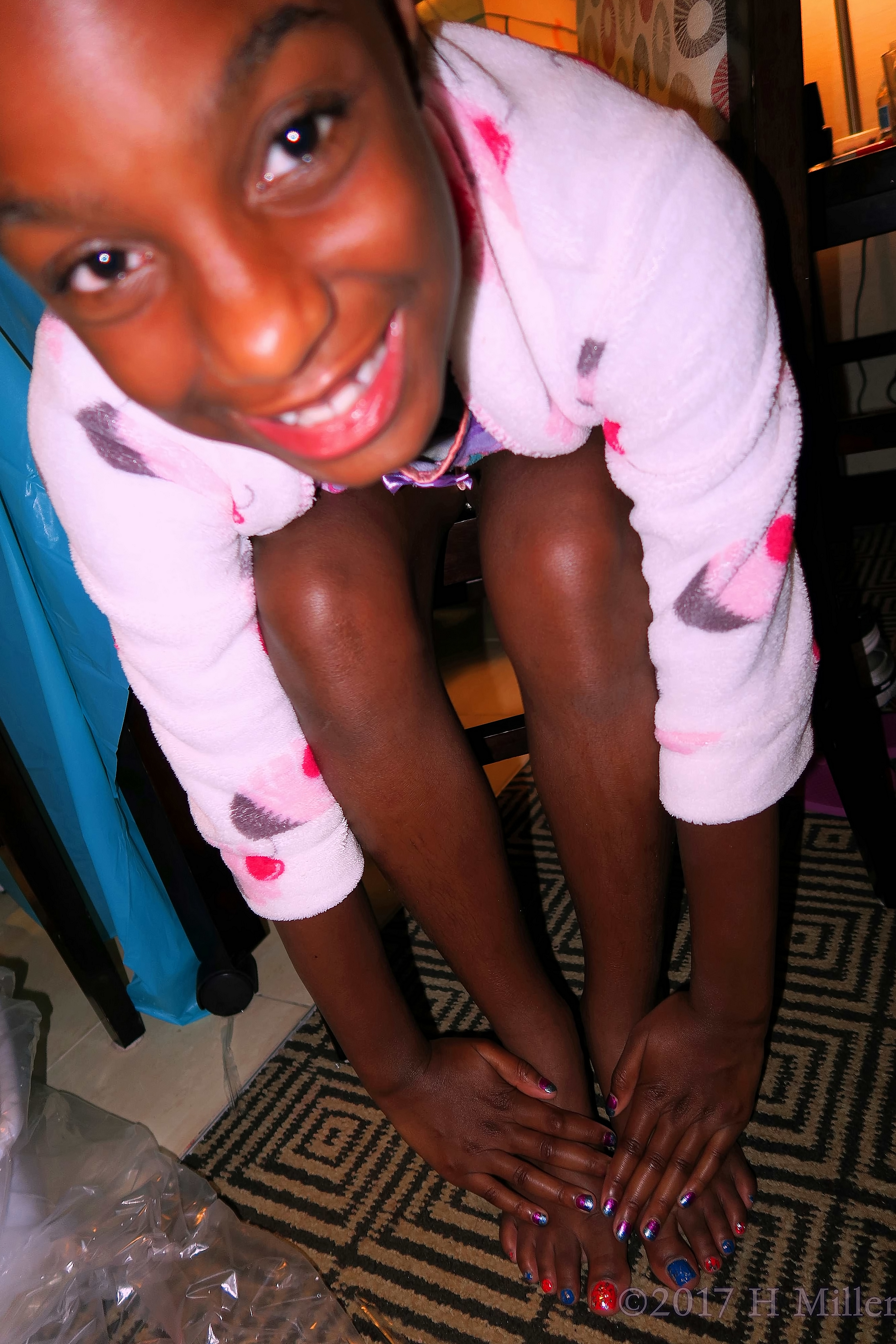 Smiling With Her New Girls Mani And Pedi! Smiling With Her New Girls Mani And Pedi!