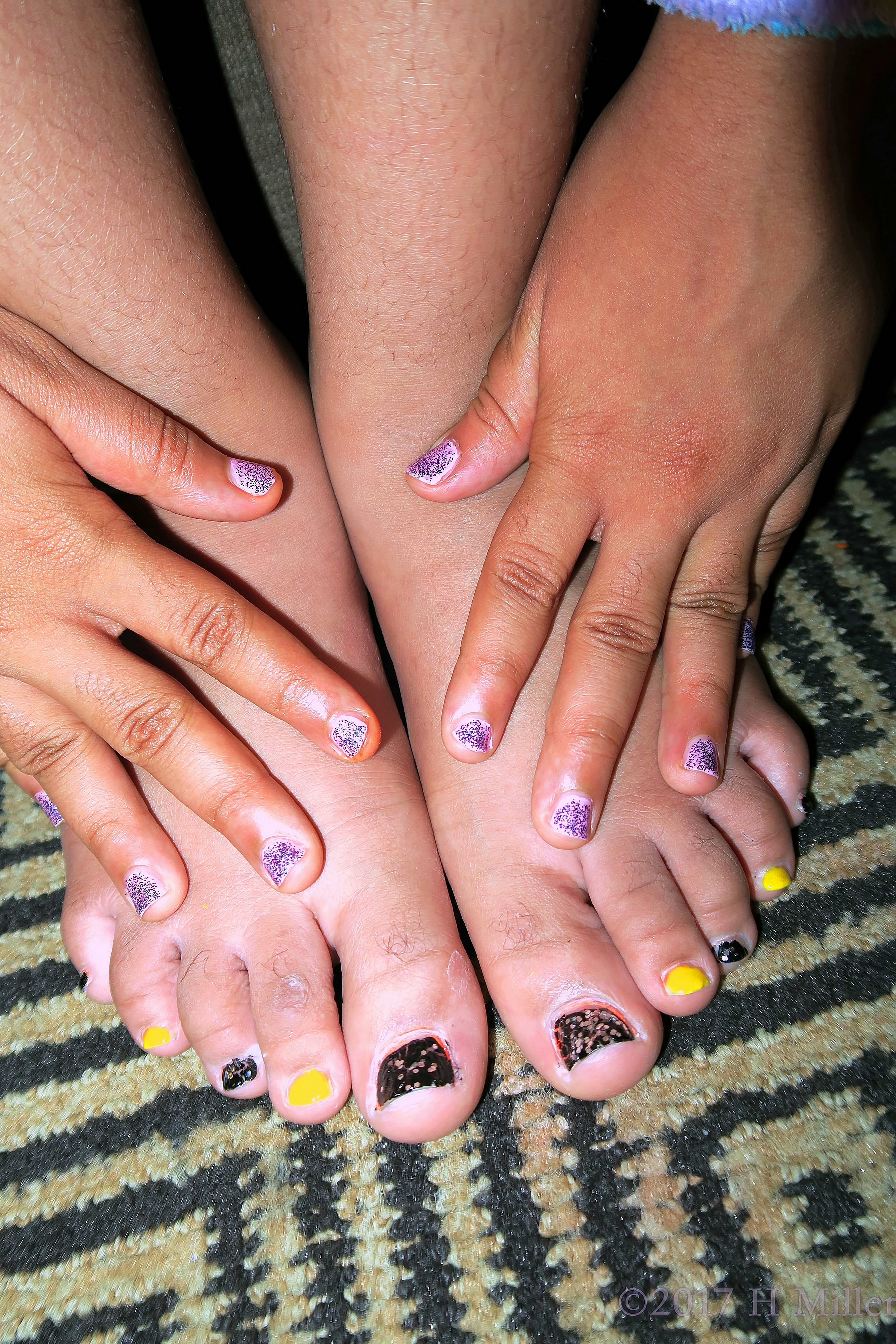 This Kids Mani And Girls Pedi Together! 