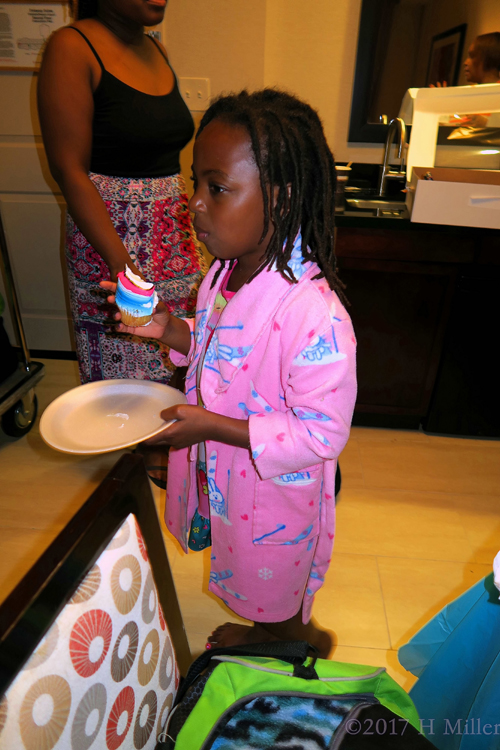 Enjoying The Birthday Cupcake At The Spa! Enjoying The Birthday Cupcake At The Spa!