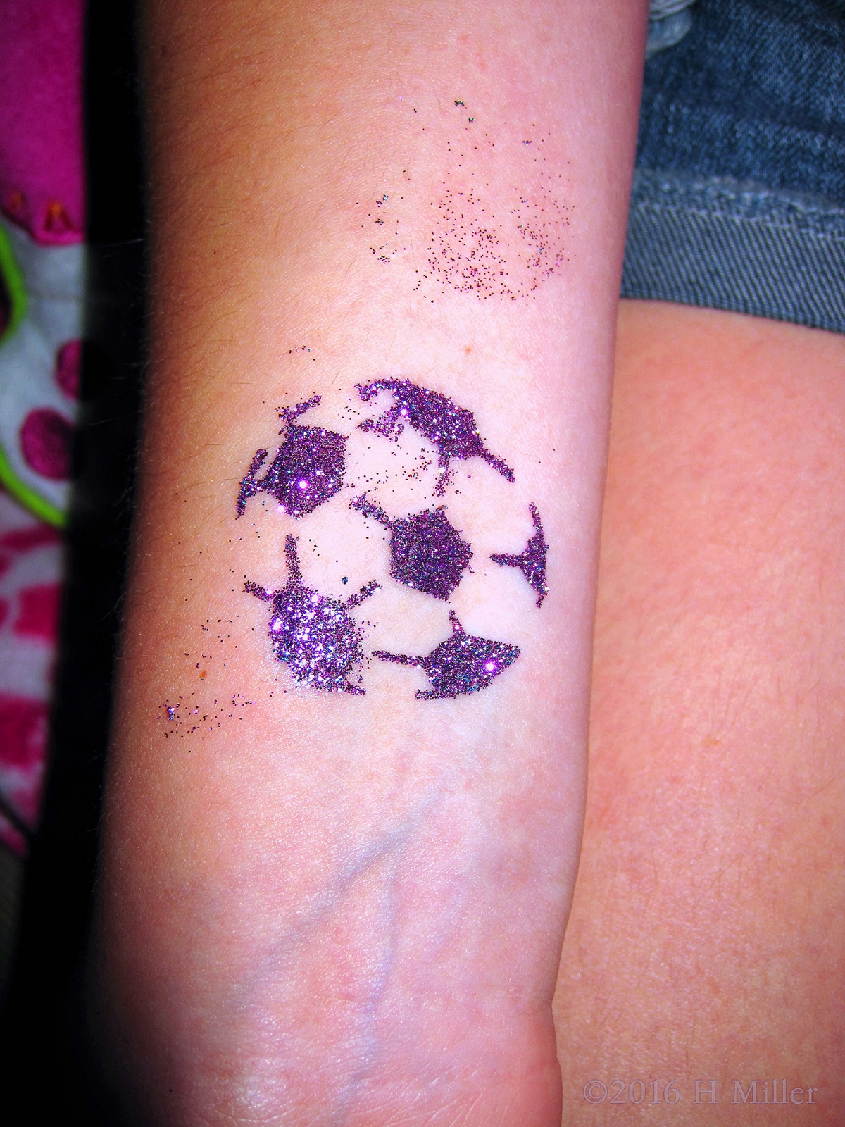 Glittery Purple Girls Spa Tattoo! 