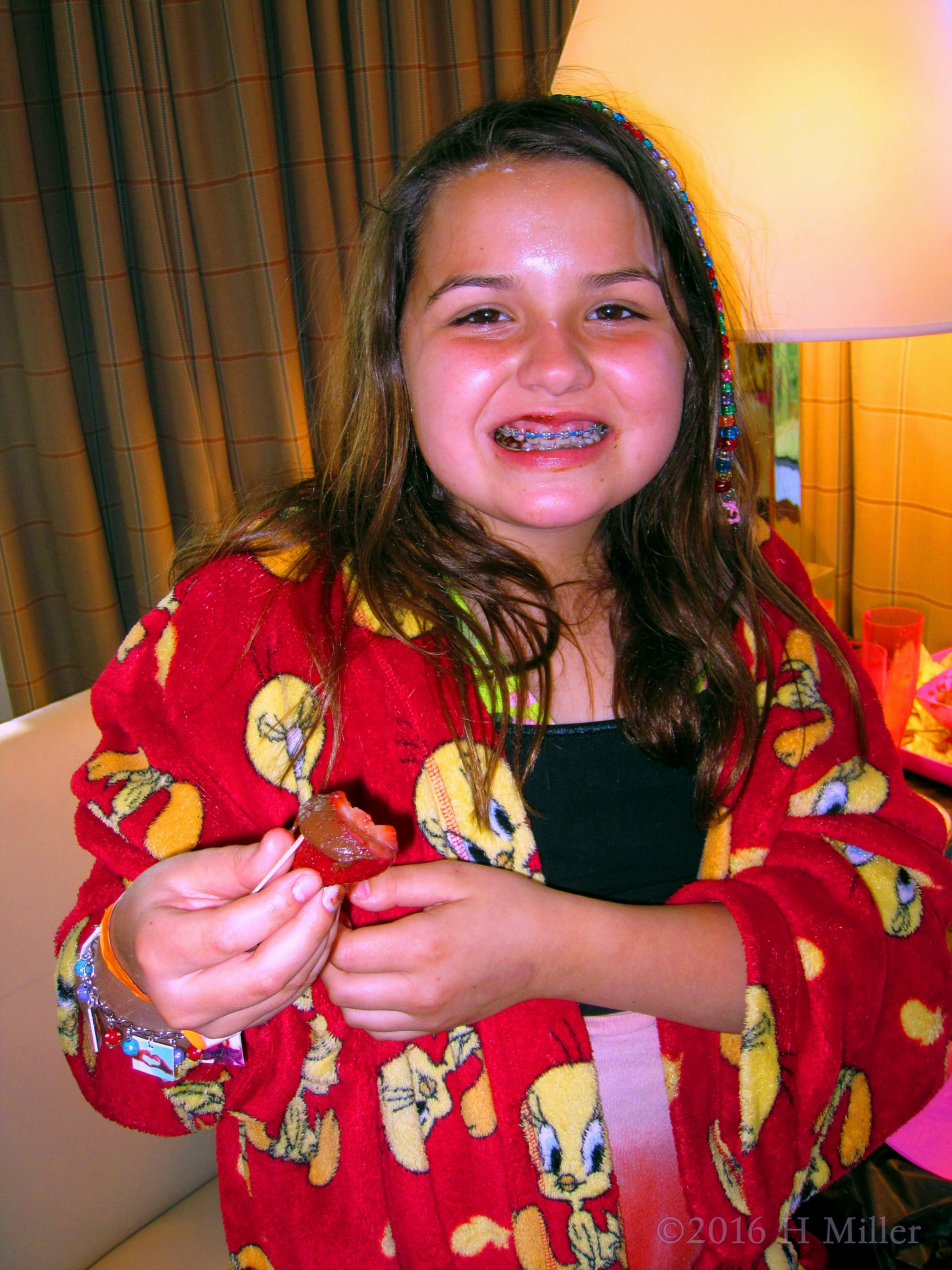 She's Loving The Party And Snacks! She's Loving The Party And Snacks!