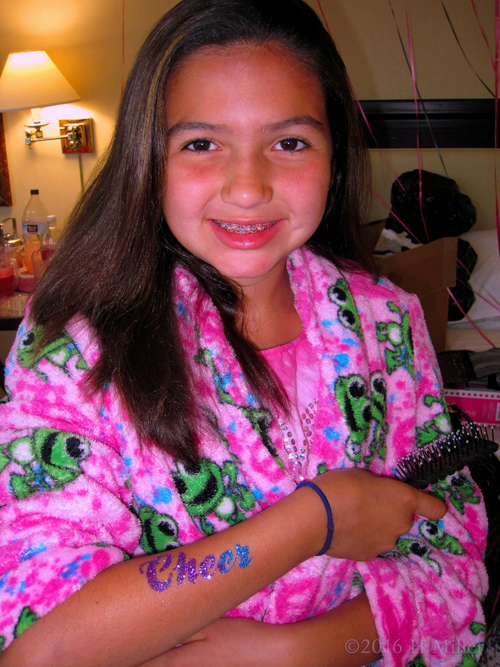 Cool Glitter Cheer Temporary Tattoo Cool Glitter Cheer Temporary Tattoo