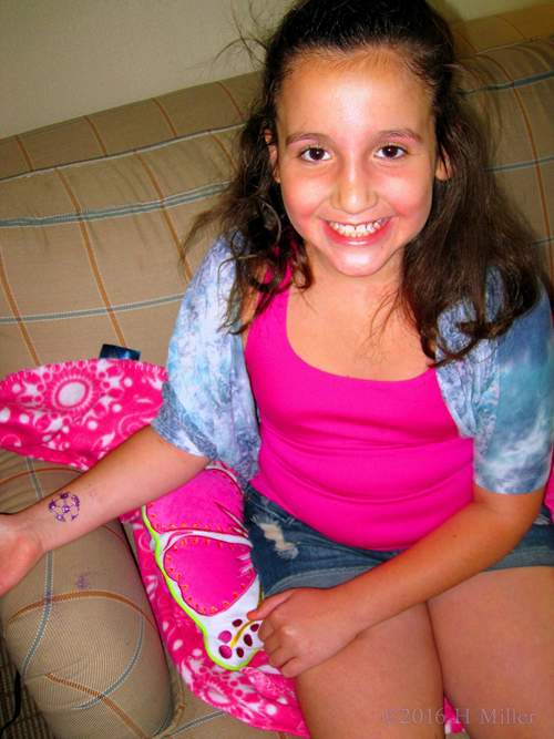 Cute Purple Soccer Ball Temporary Tattoo Cute Purple Soccer Ball Temporary Tattoo