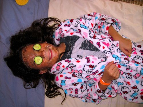 Smiling In A Homemade Chocolate Face Masque. Smiling In A Homemade Chocolate Face Masque.