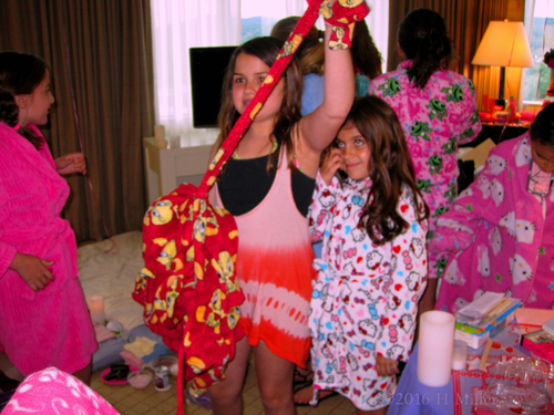 She Likes The Red Tweety Bird Spa Robe The Best. She Likes The Red Tweety Bird Spa Robe The Best.