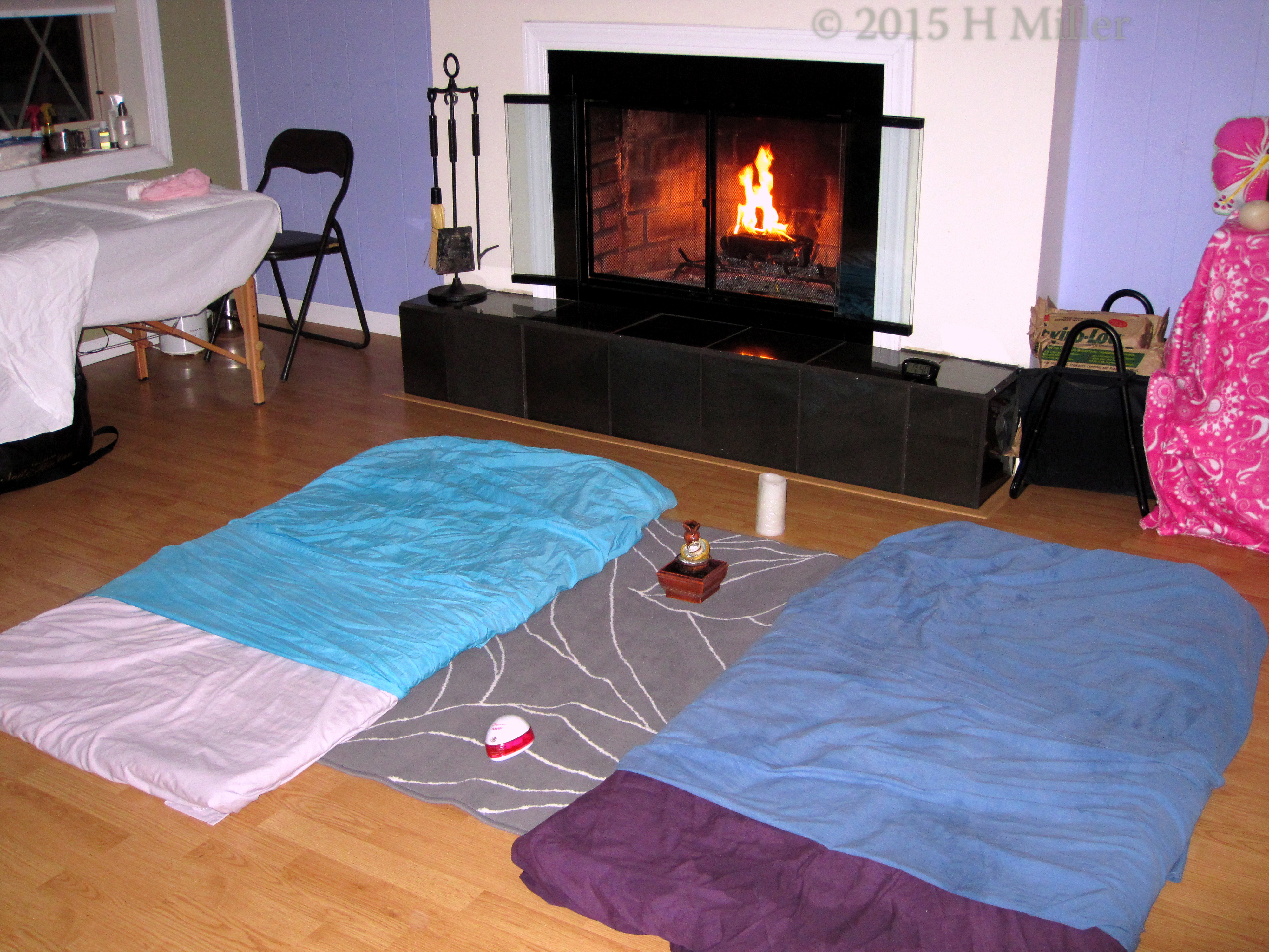 Kids Spa Party Massage Area Set Up Kids Spa Party Massage Area Set Up