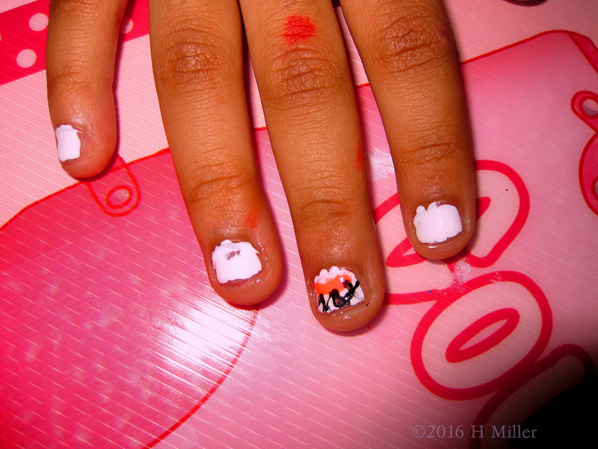 Cool Basketball Kids Nail Art 