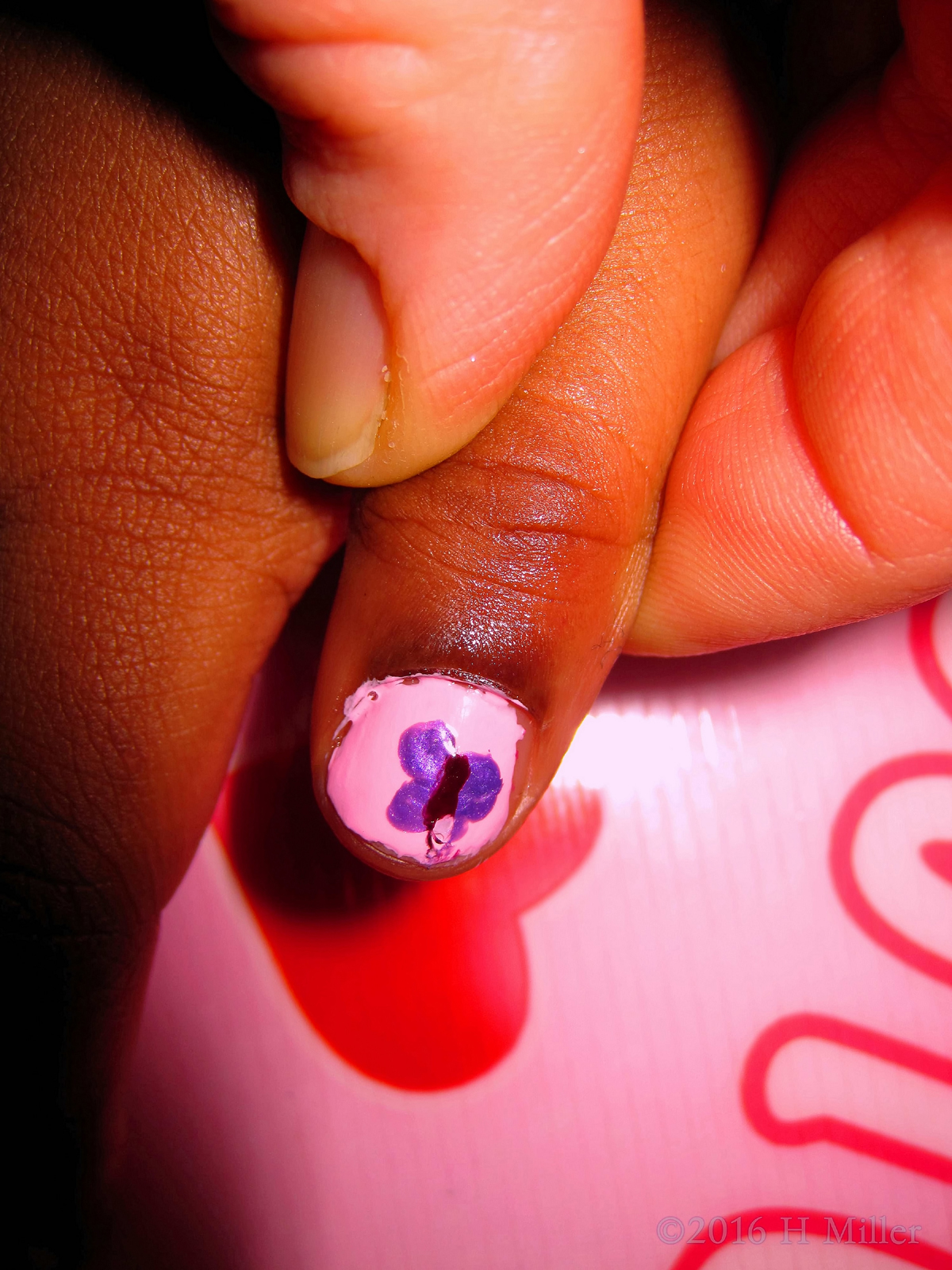 Cute Home Kids Spa Purple Butterfly Manicure