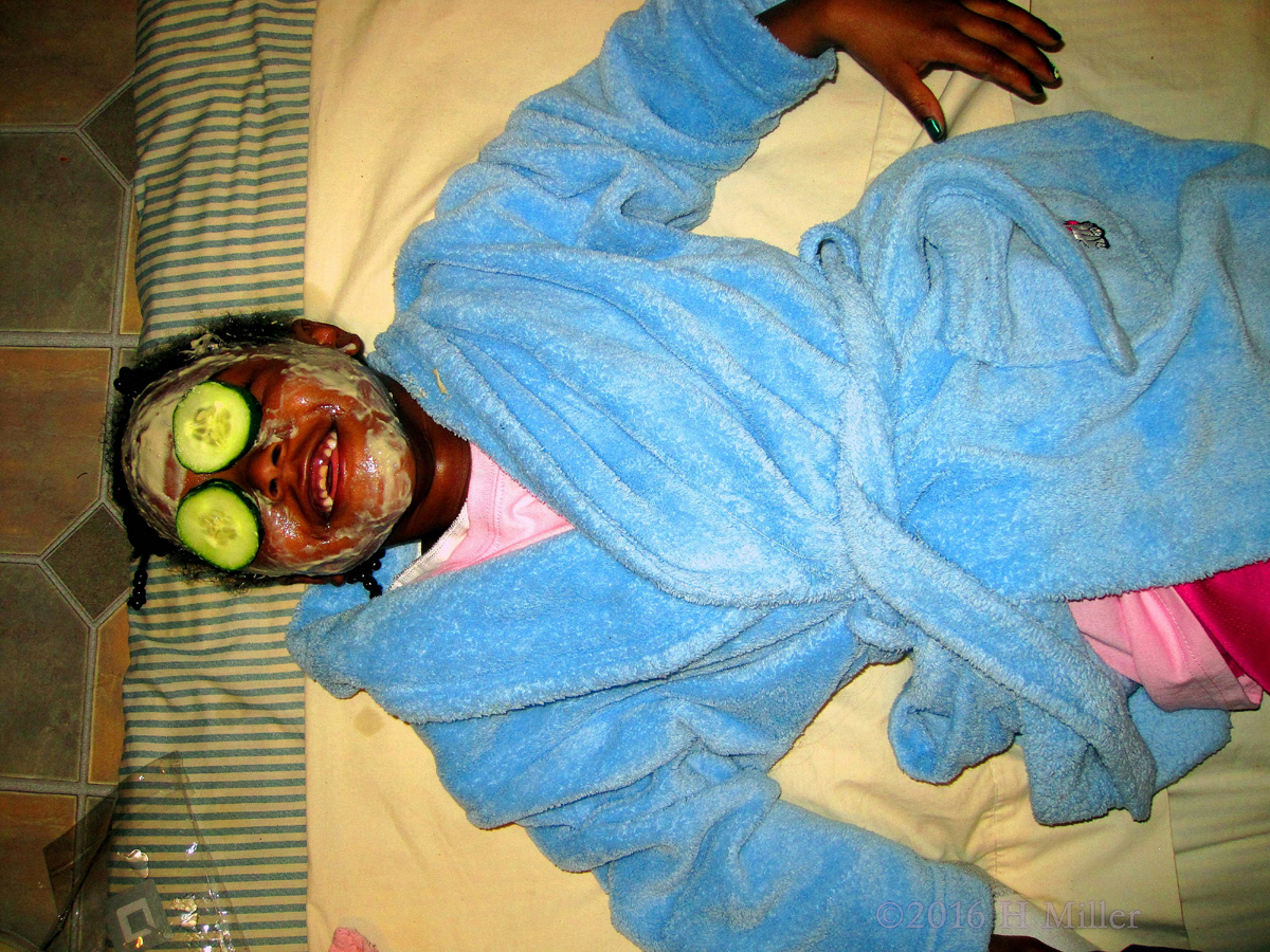 Smiling Wide During Kids Facials!