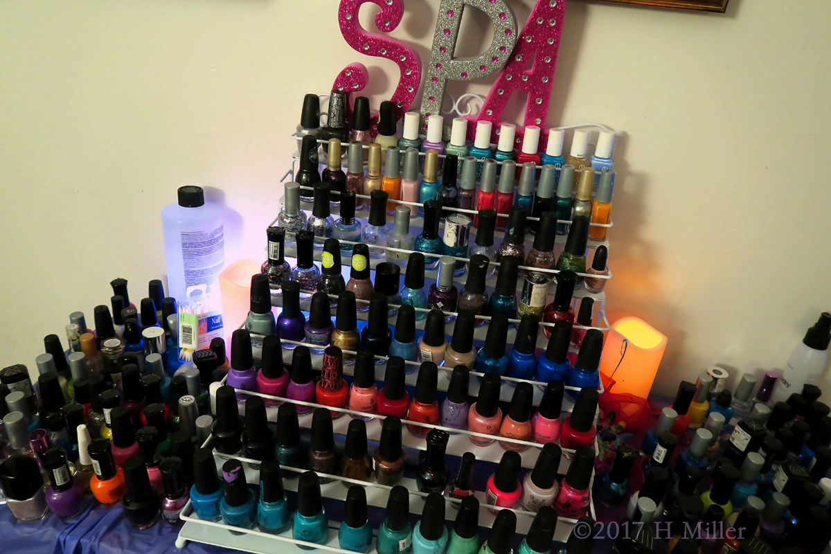 Colorful Collection Of Nail Polishes For Kids Spa Party! 