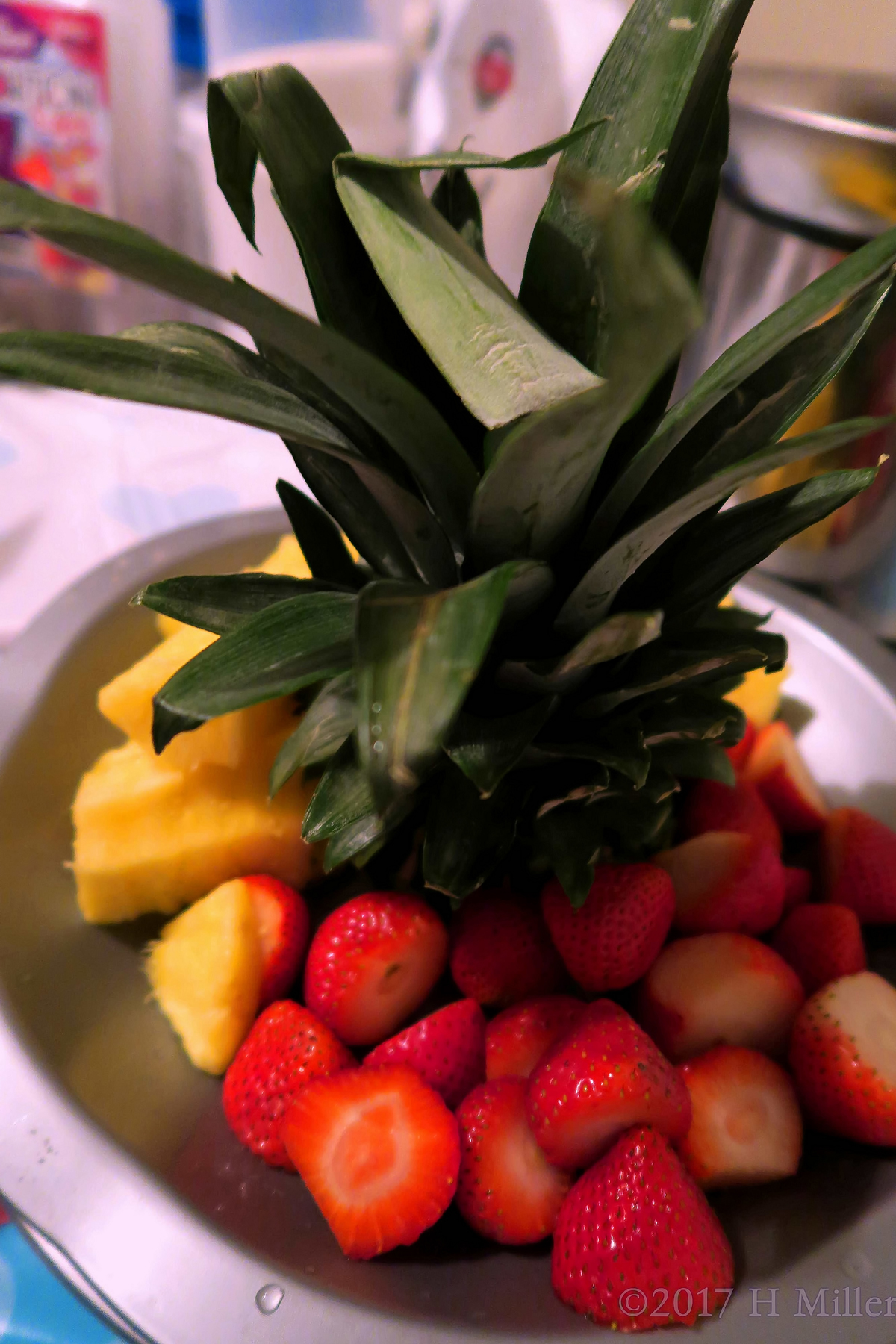 Red Strawberries And Yellow Pineapple Looks Even More Tasty Together! 