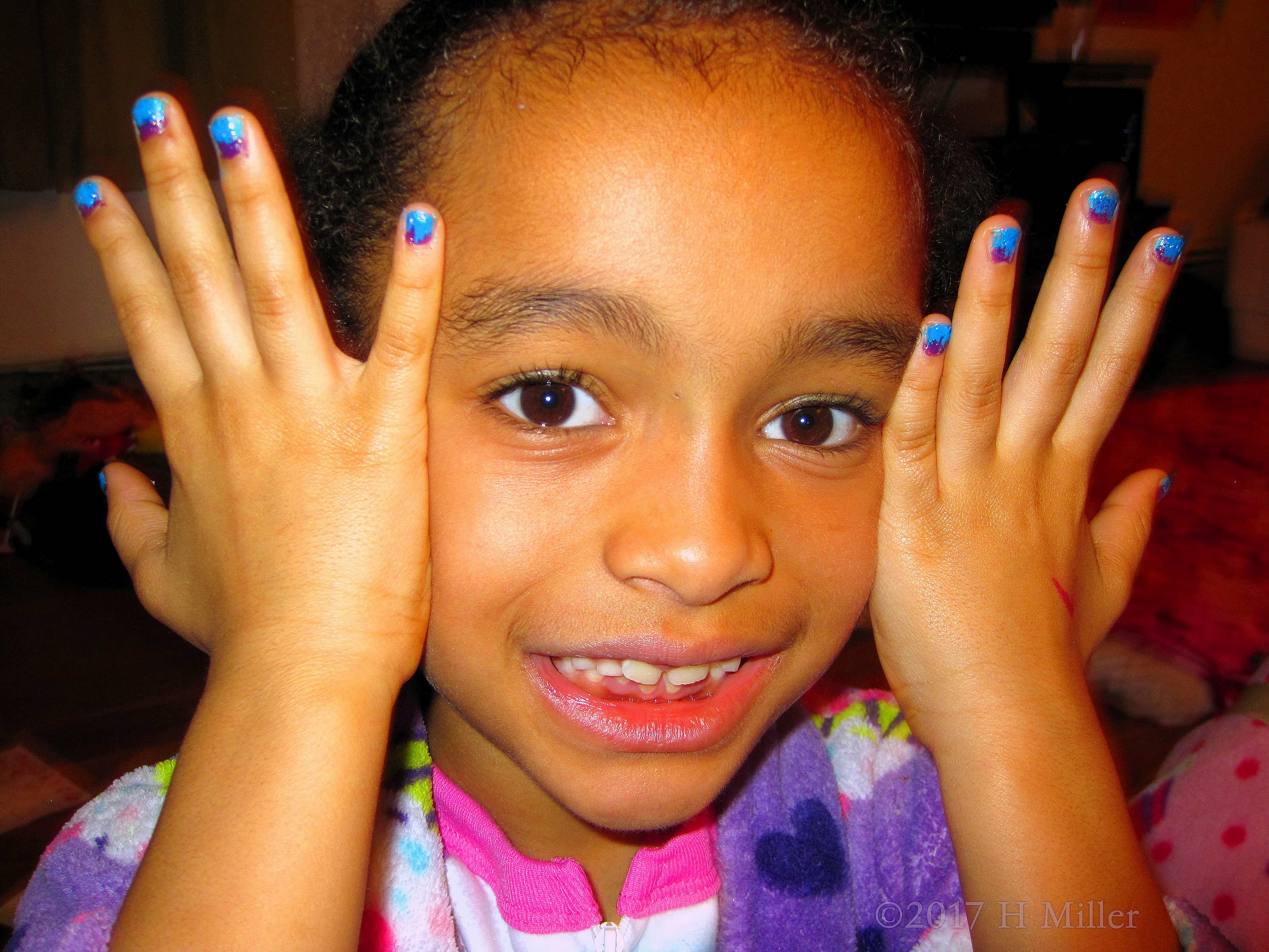 Posing Happily After Her Mini Mani! Posing Happily After Her Mini Mani!