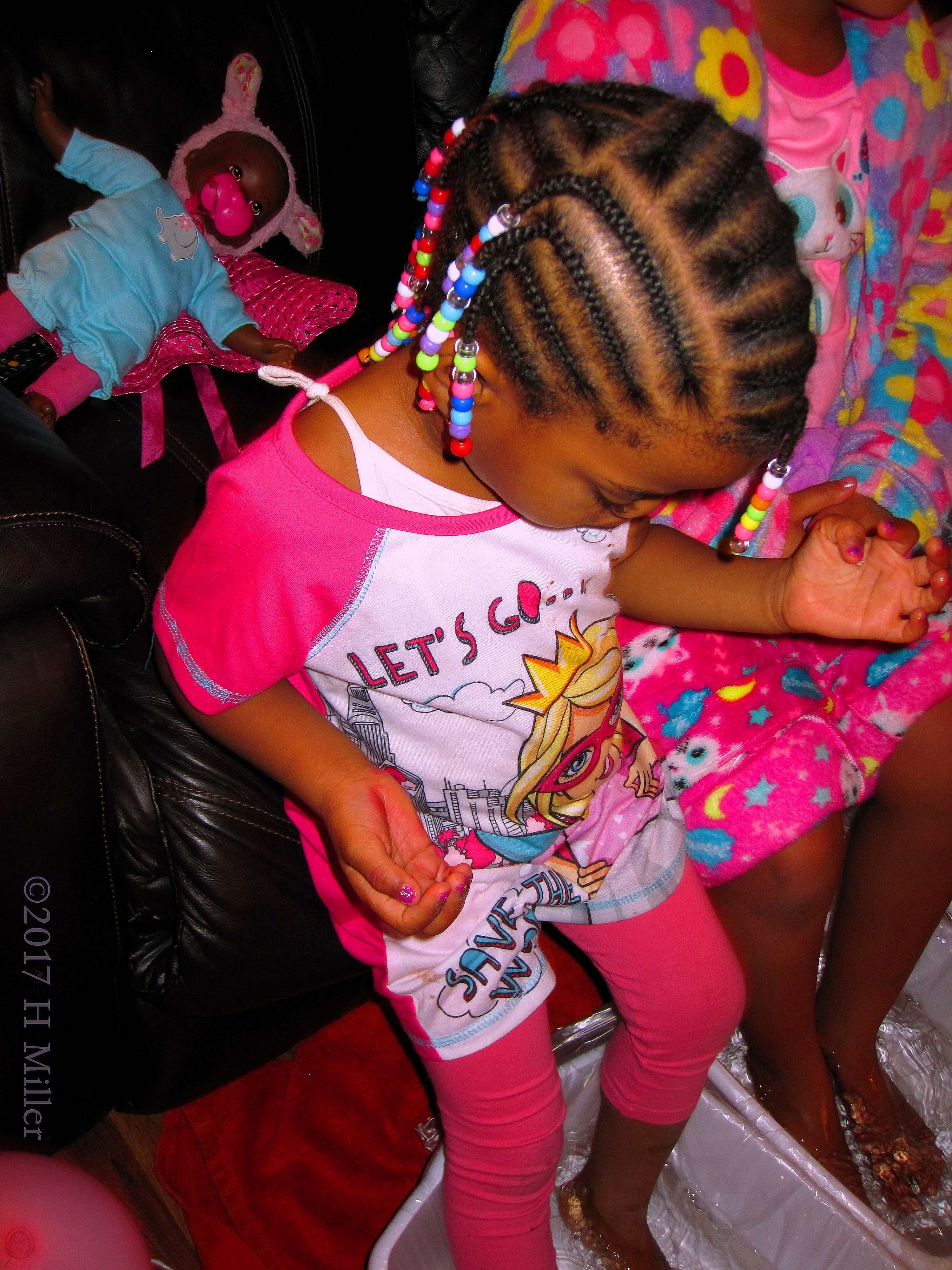 She Is Enjoying Her Kids Pedicure Treatment! She Is Enjoying Her Kids Pedicure Treatment!