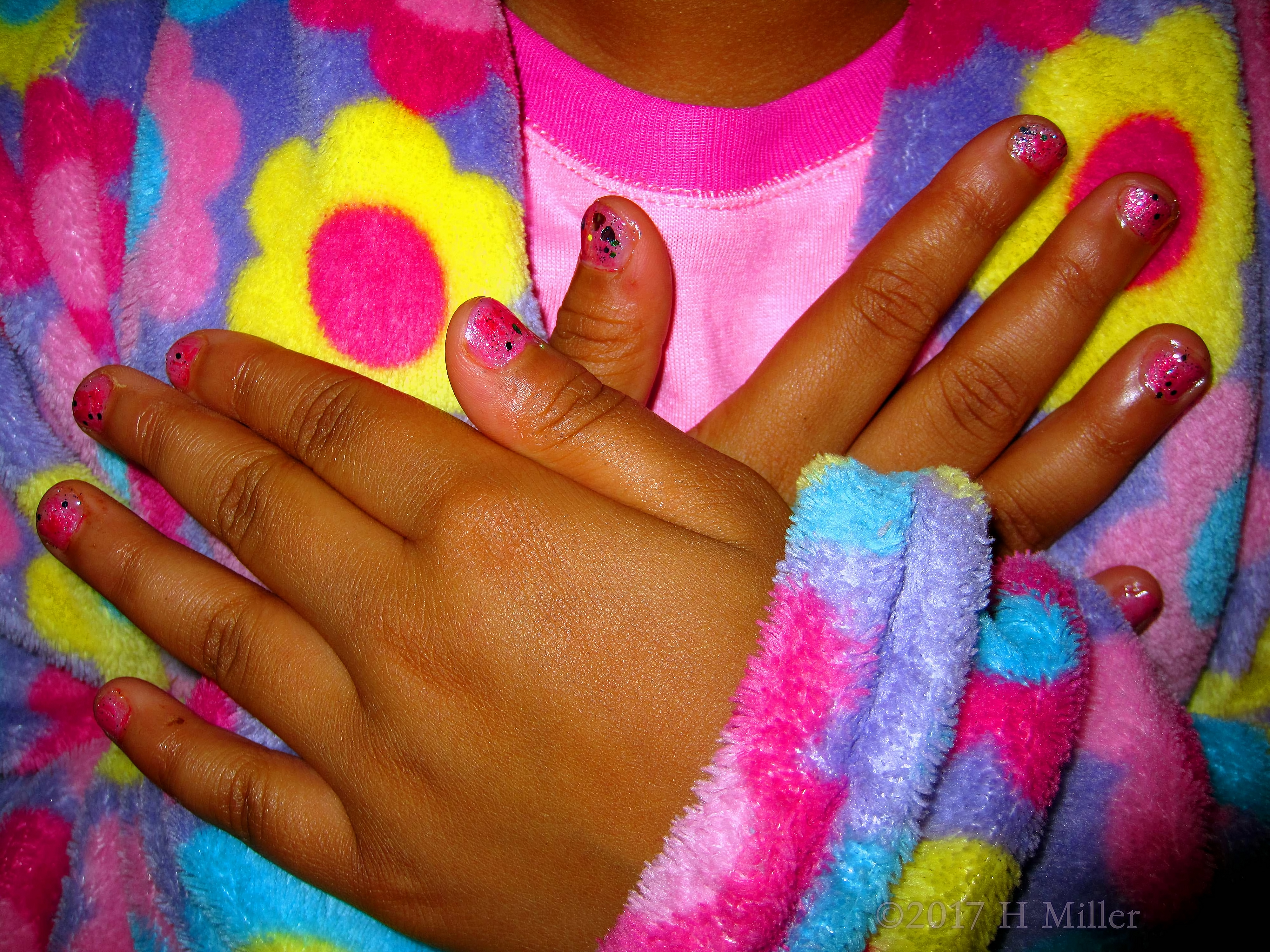Showing Off Her New Cool Kids Manicure! Showing Off Her New Cool Kids Manicure!