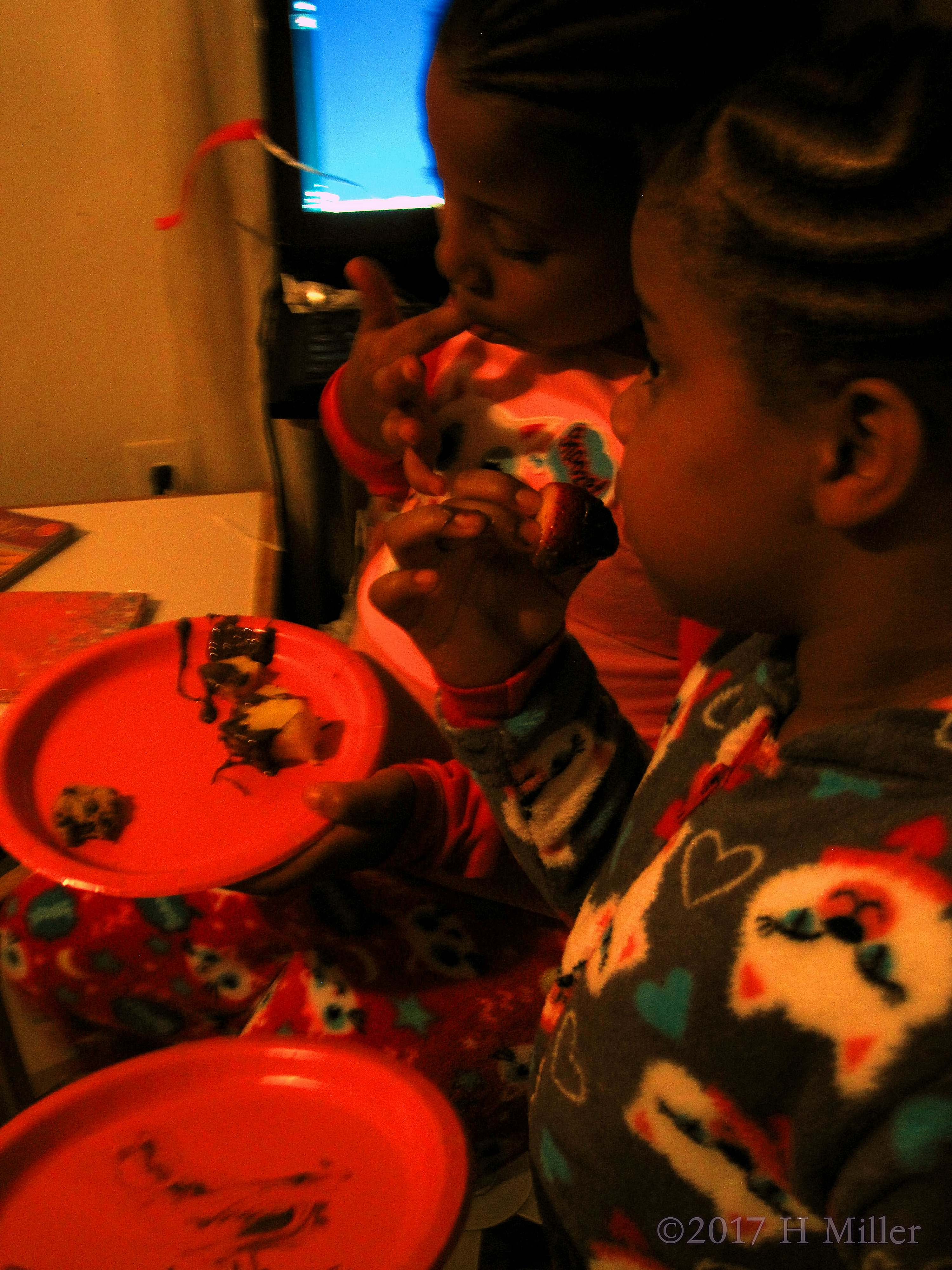 The Girls Enjoying The Snacks At The Party! The Girls Enjoying The Snacks At The Party!